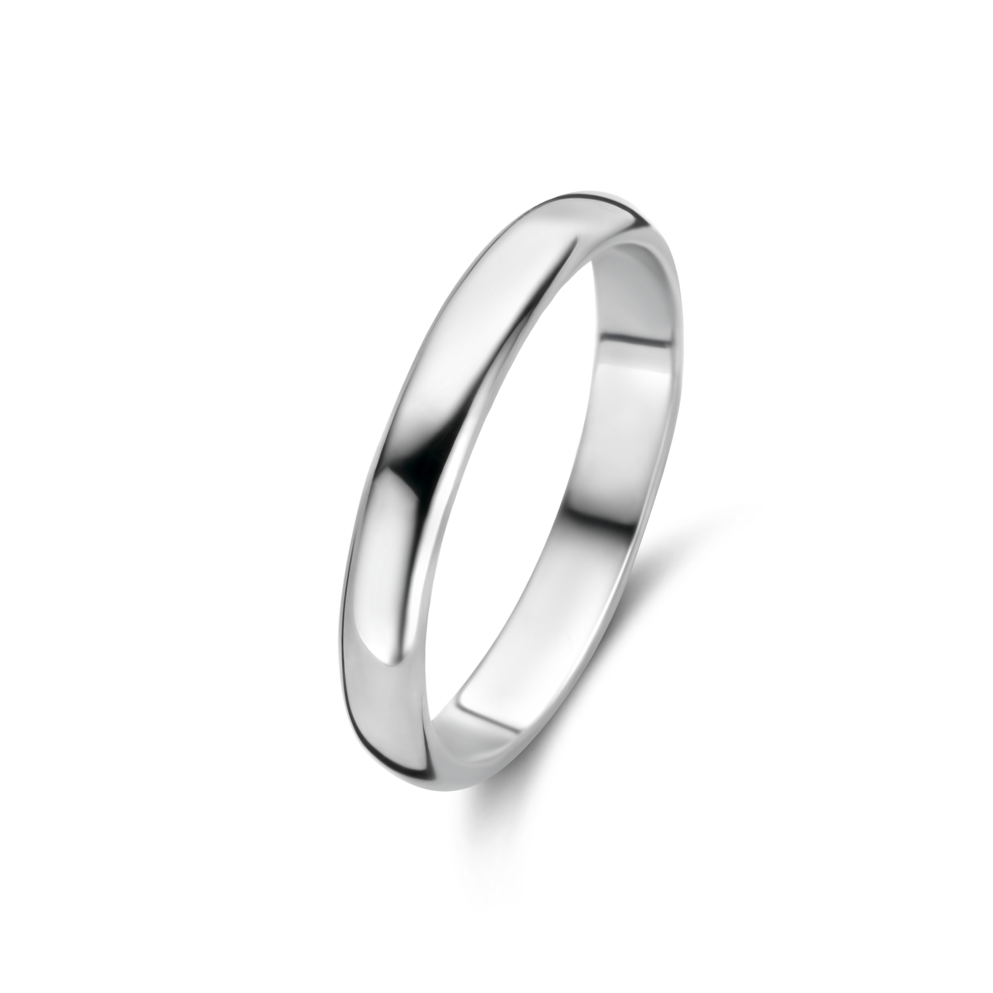 Sterling Zilveren solide ring met een dikte van 3mm