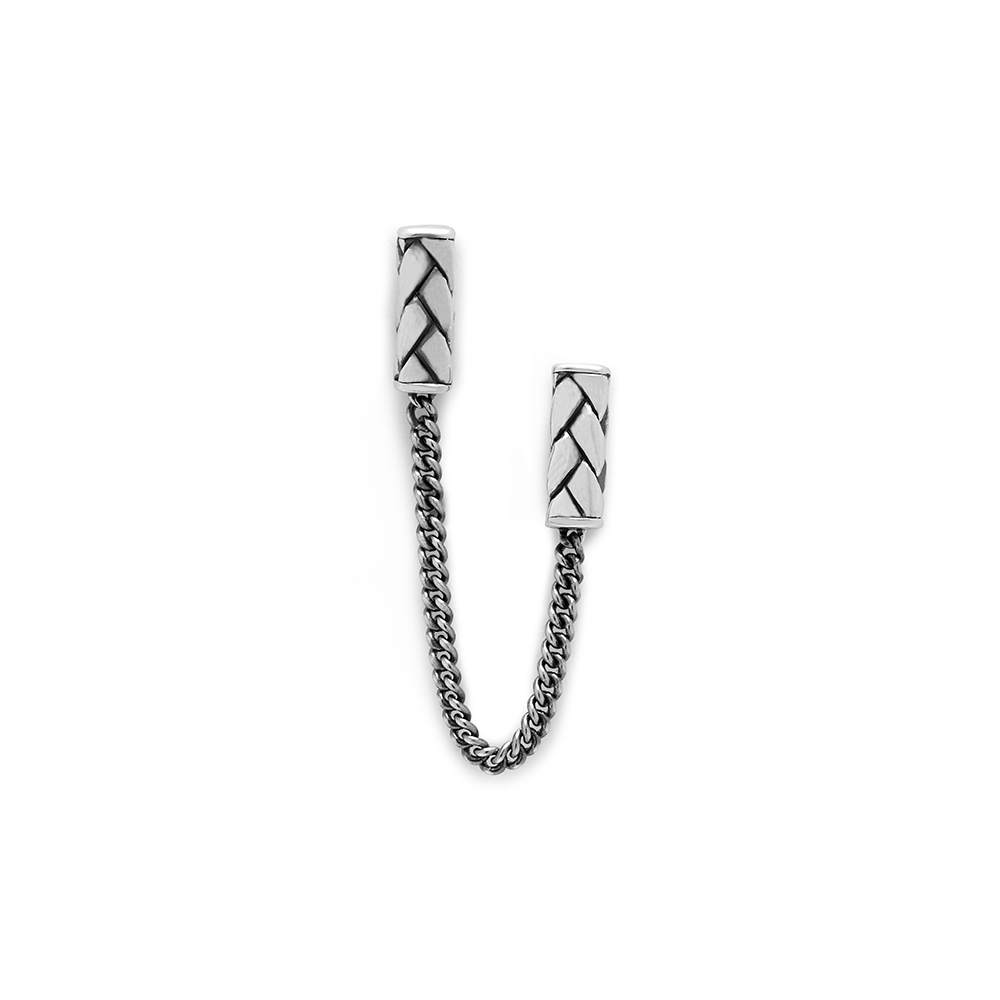 Oorknop George Dubbel enkel stuk van sterling zilver 419