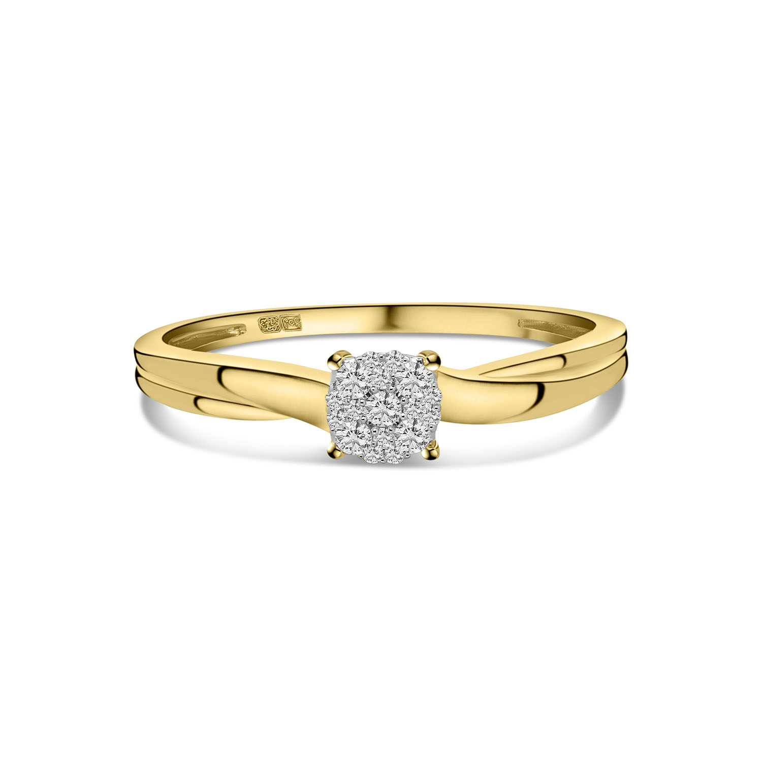 Geelgouden ring met diamanten R138-RG84429-Y