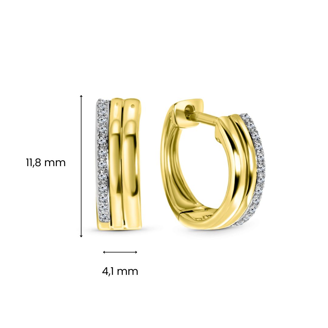 Geelgouden oorbellen E136-GH56003BSD-Y