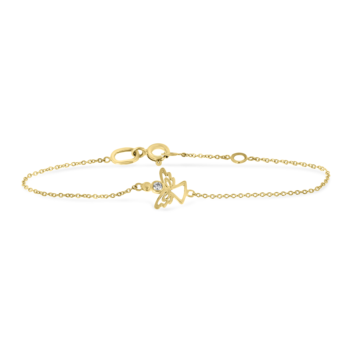 Geelgouden armband met engel B01-59018-Z-Y