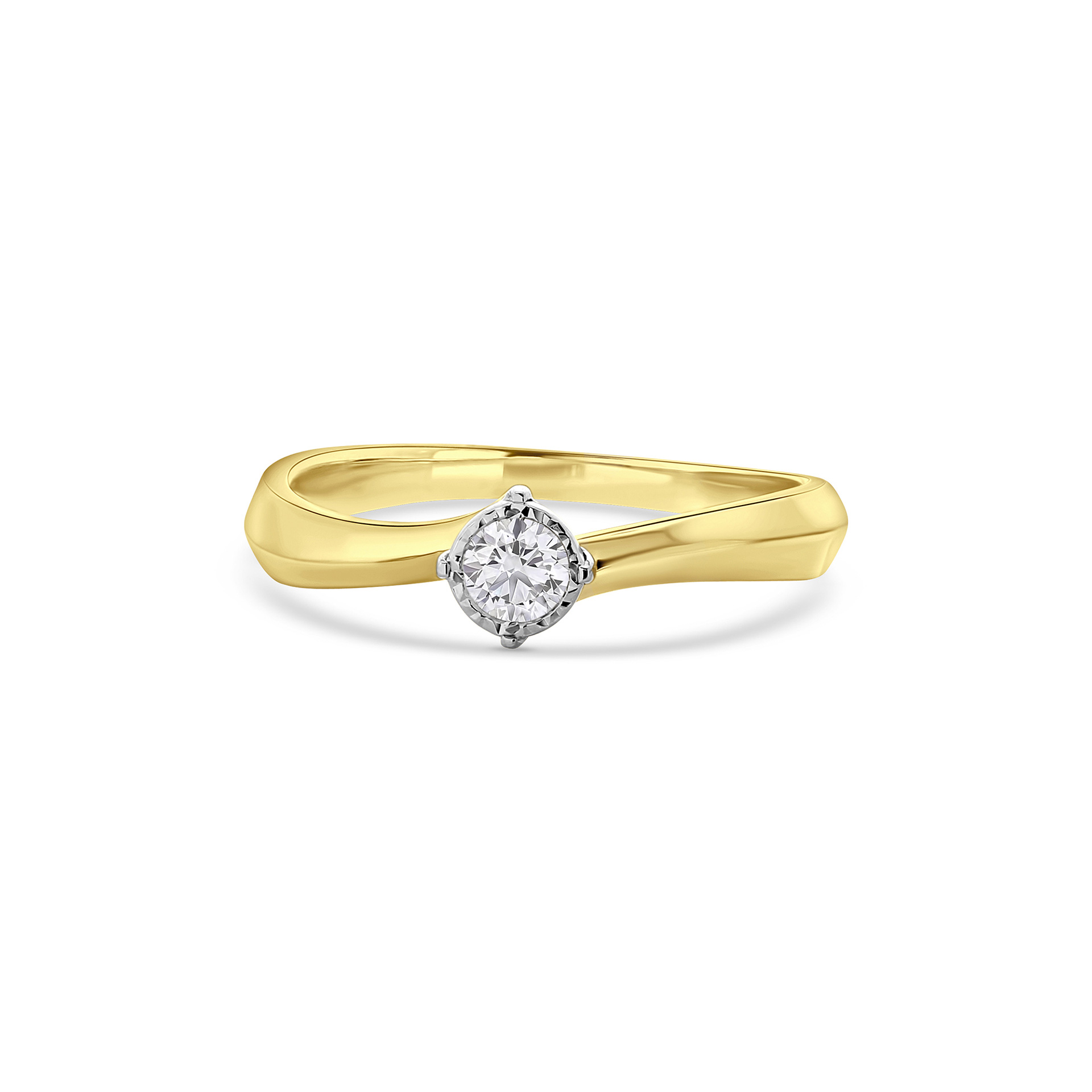 Geelgouden ring solitair met lab grown diamant R138-RG63793-CV-015-YW