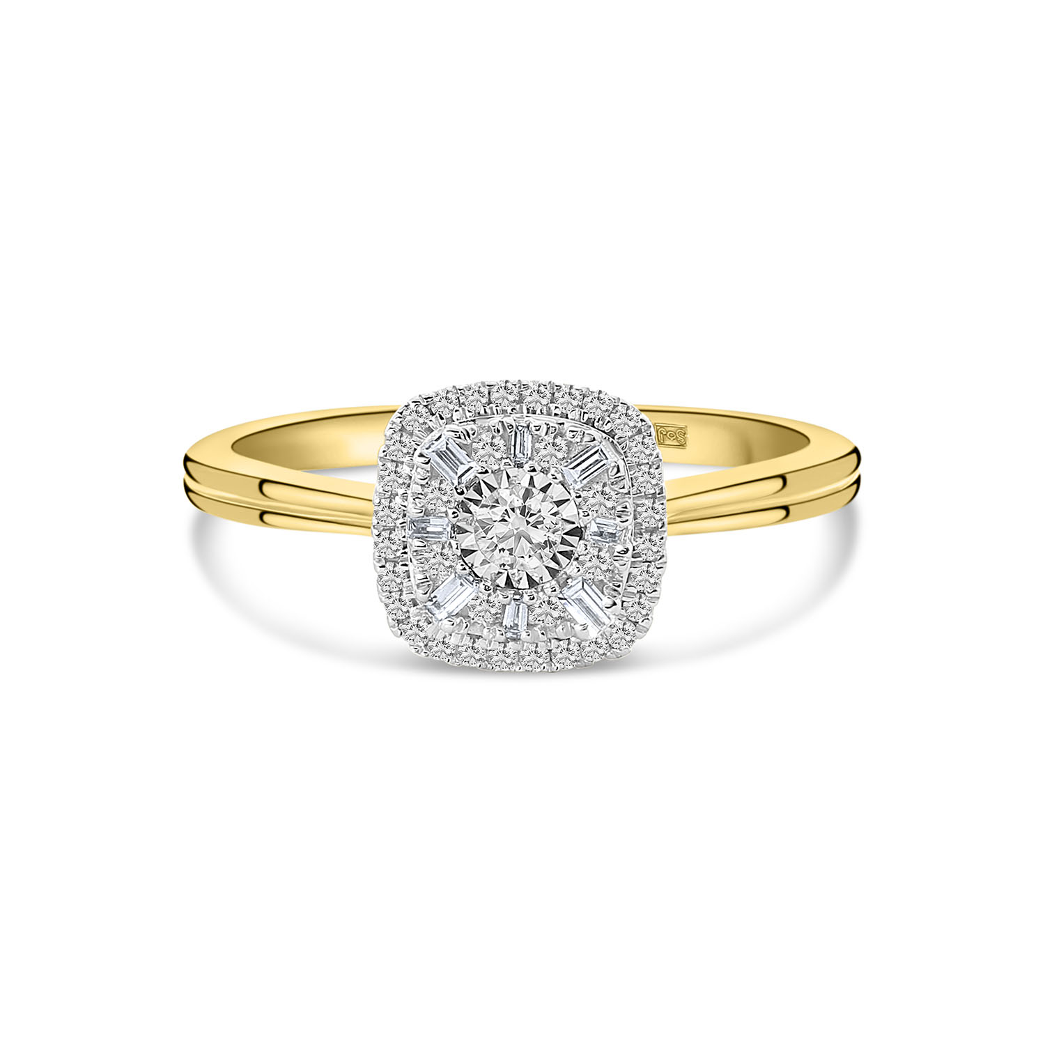 Geelgouden ring met lab grown diamanten R404-RG48548-LG-YW