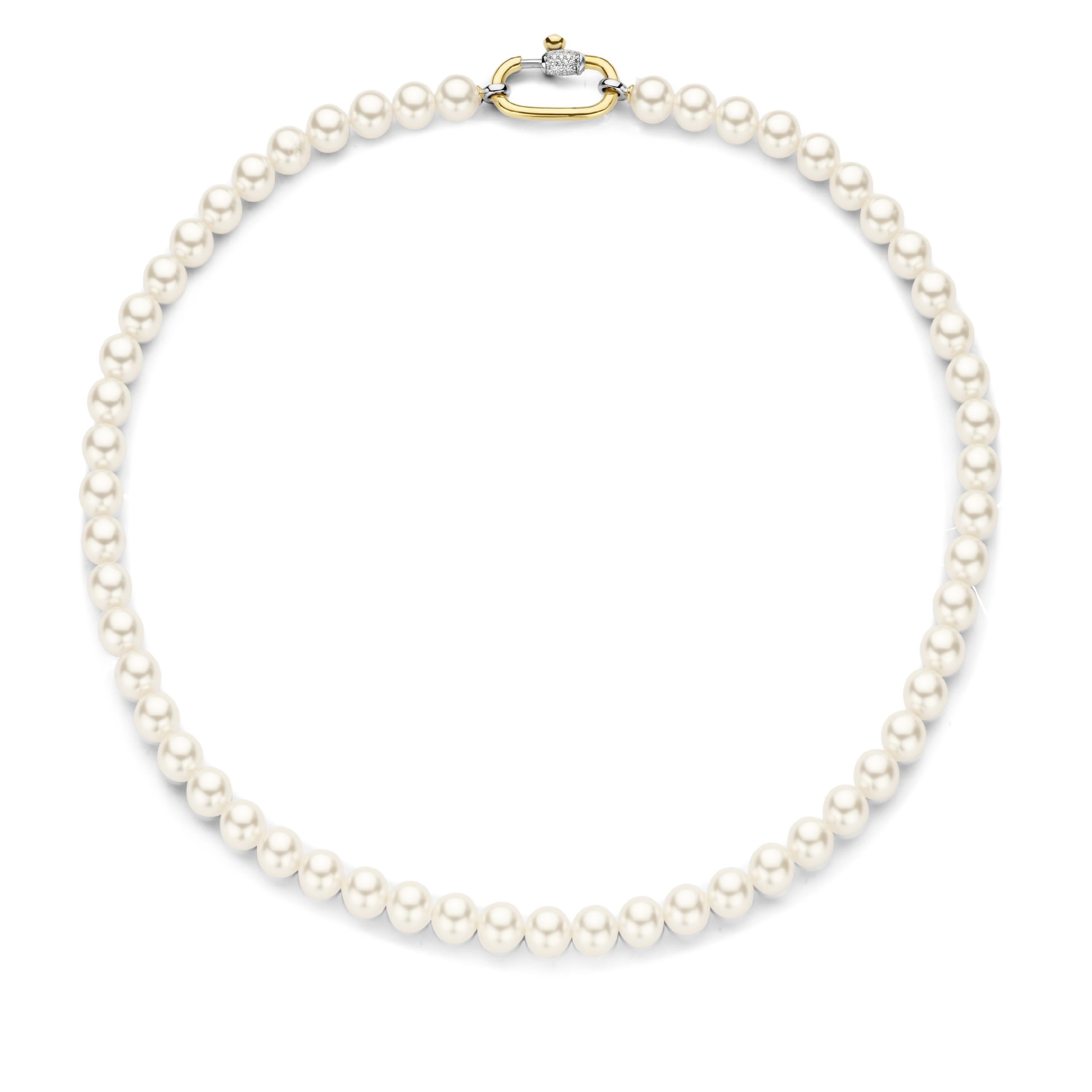 gold plated parelcollier 3967PW