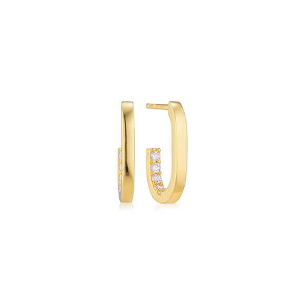 Oorhangers Capizzi van gold plated  - SJ-E42210-CZ-YG