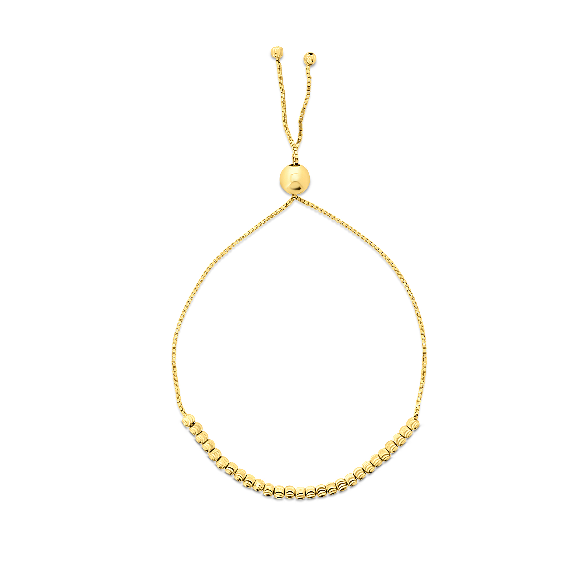 Geelgouden kralenarmband B515-18U31-FOB0004-DC-Y