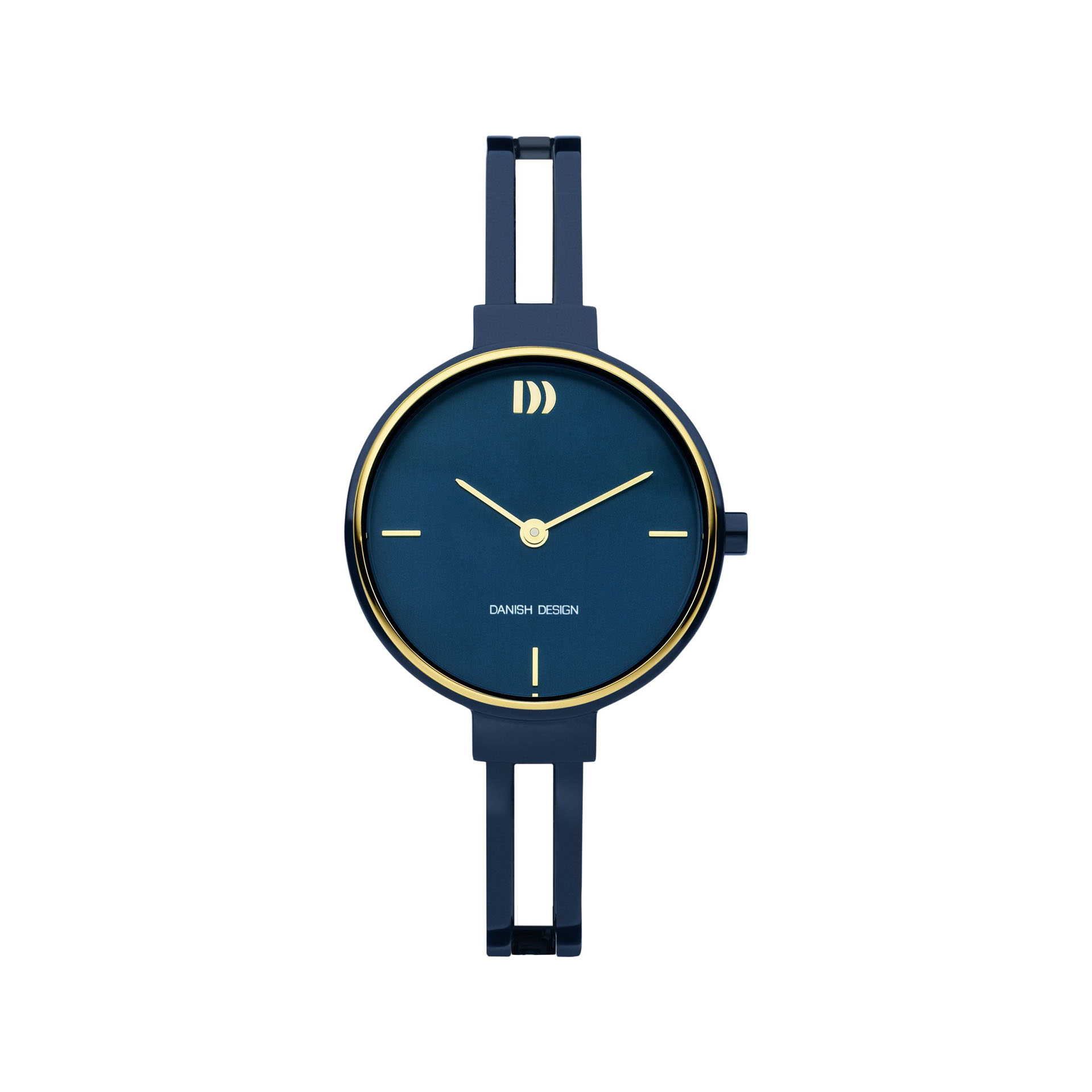 Blauw dames horloge met gouden details IV72Q1265