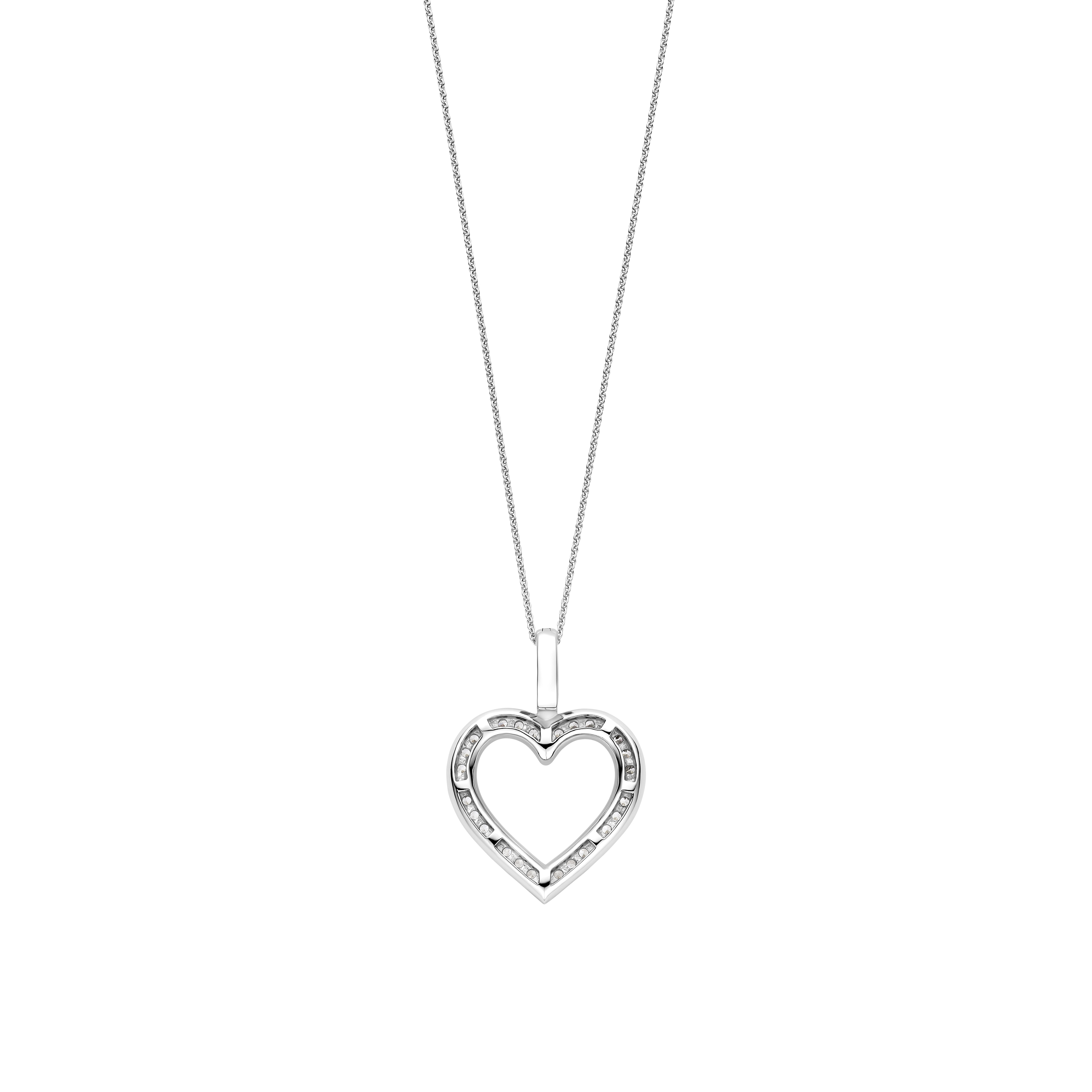 Ketting sterling zilver met Hart hanger - 6859ZI