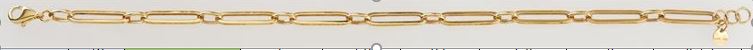Geelgouden schakelarmband dames B122-VXXHOB11417-Y