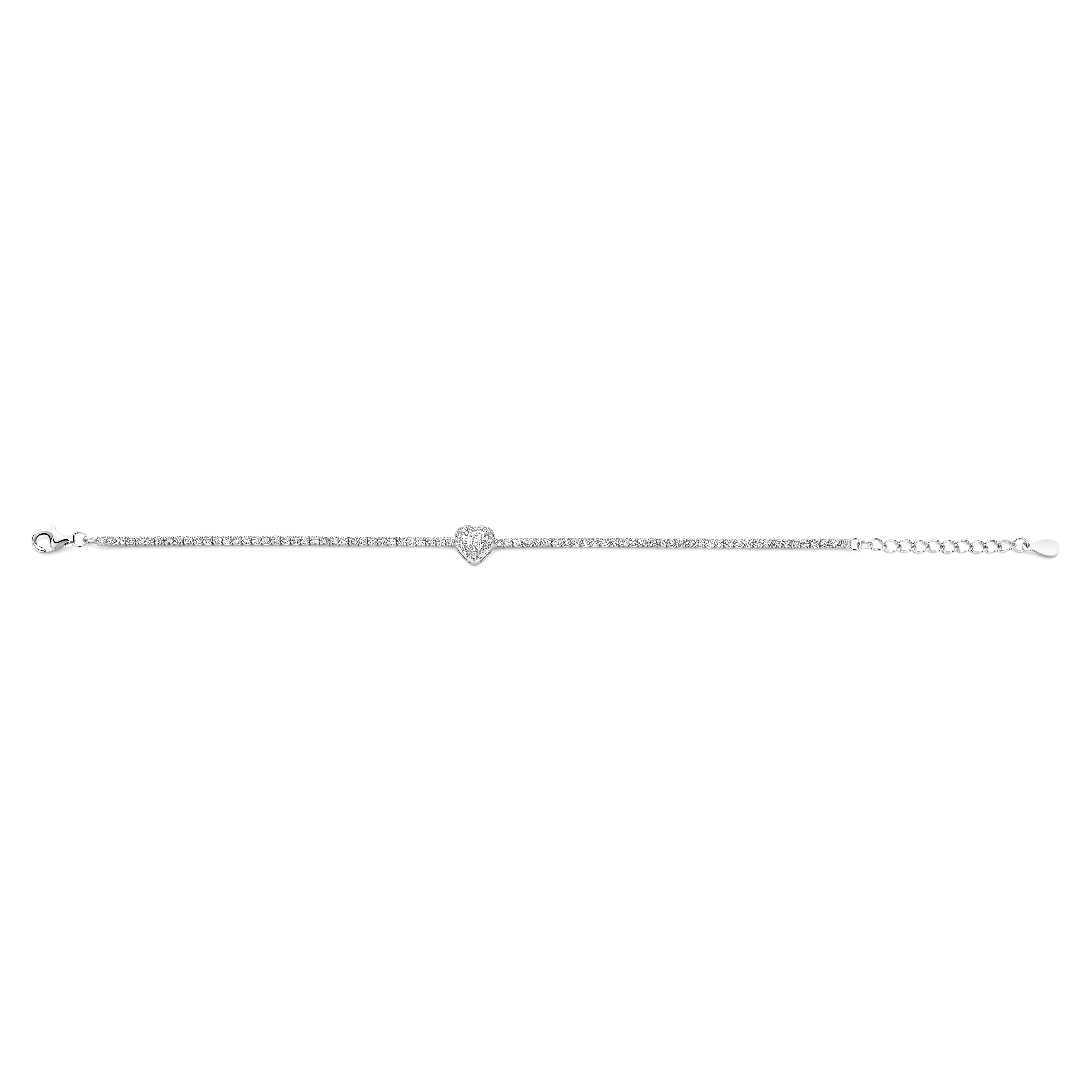 Tennisarmband Hart sterling zilver met zirkonia - FS1225-055