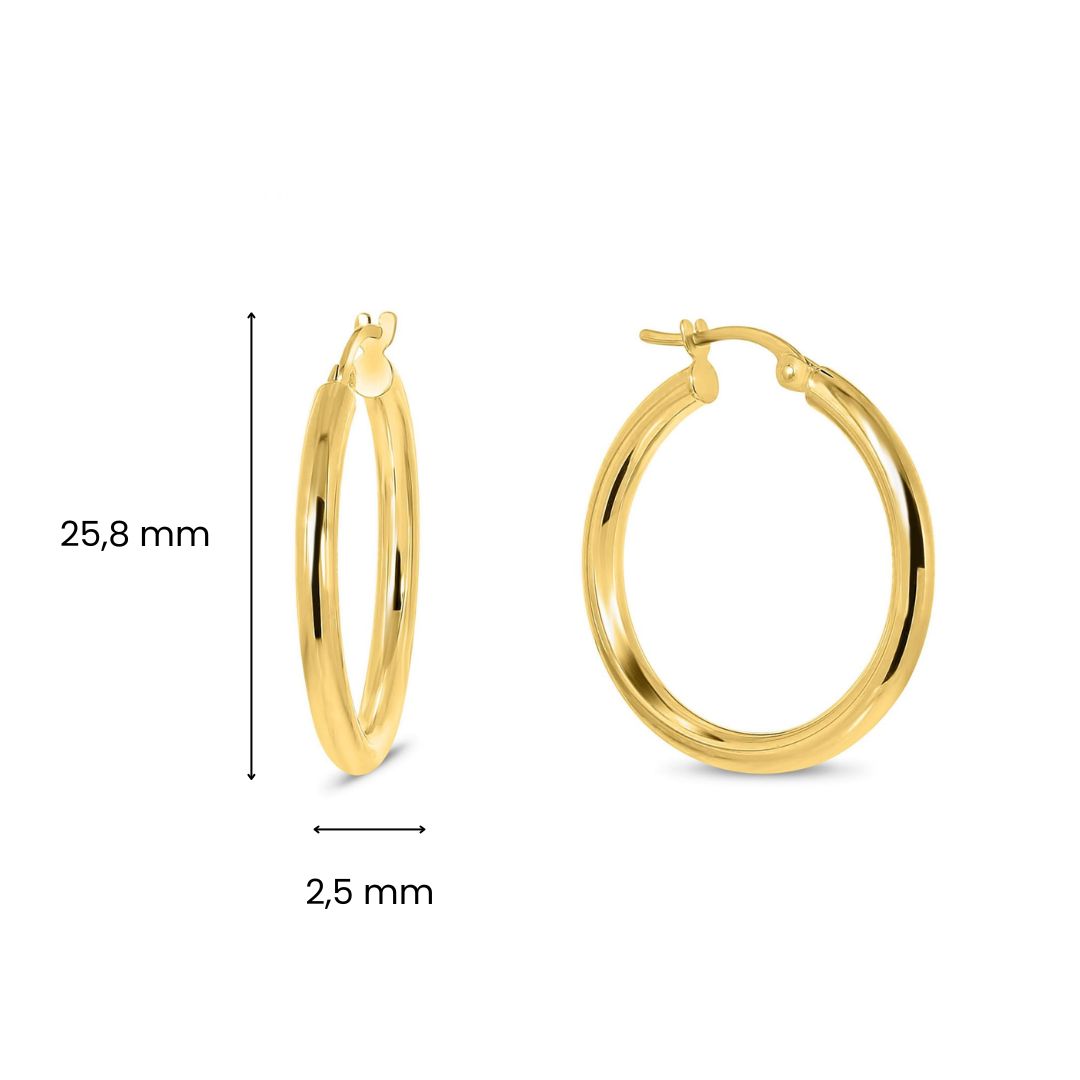 Geelgouden oorringen E122-XXTE00025-20-SL-Y