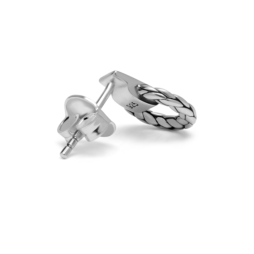 Oorknop George enkel stuk van sterling zilver 413