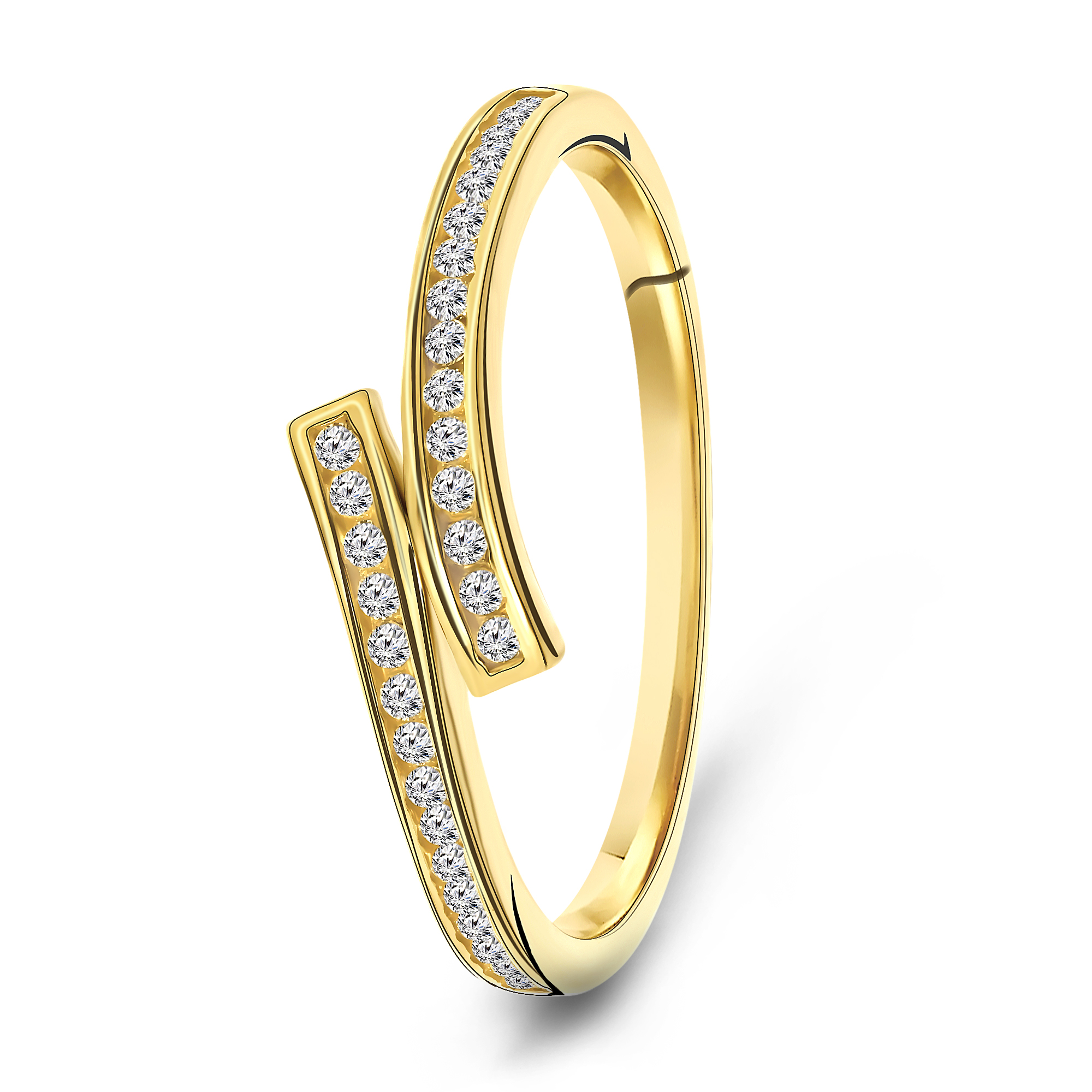 Gouden ring met zirkonia