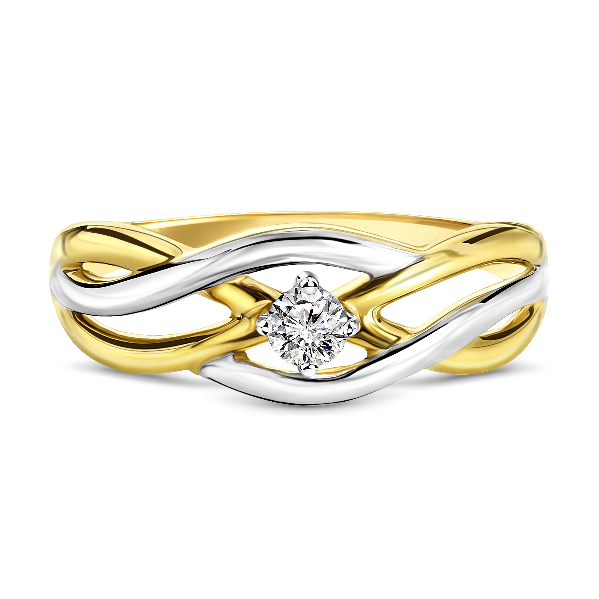 Gouden ring met zirkonia 59873-Z-Y
