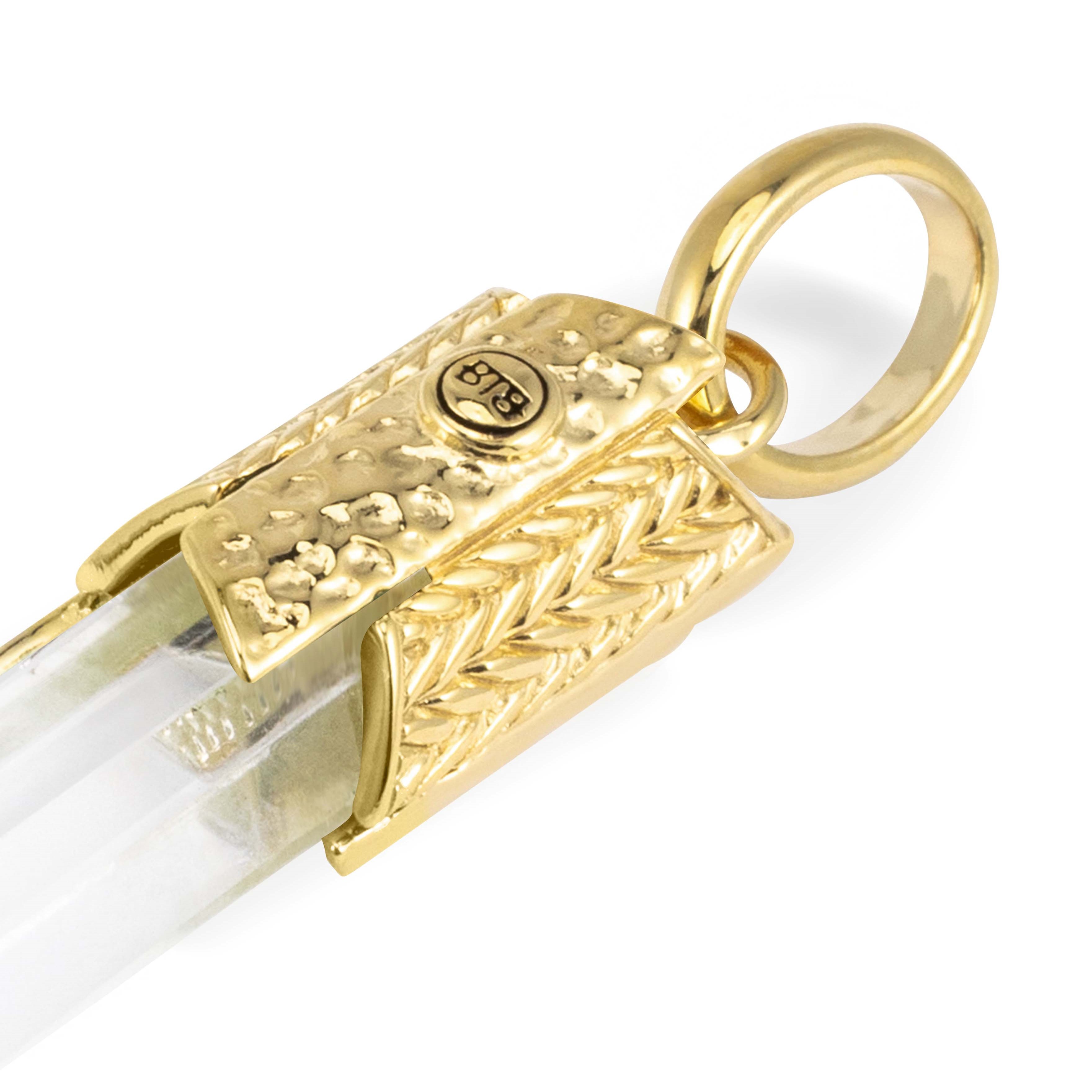 Hanger Edelsteen Gold Plated Bergkristal - 701RCGV