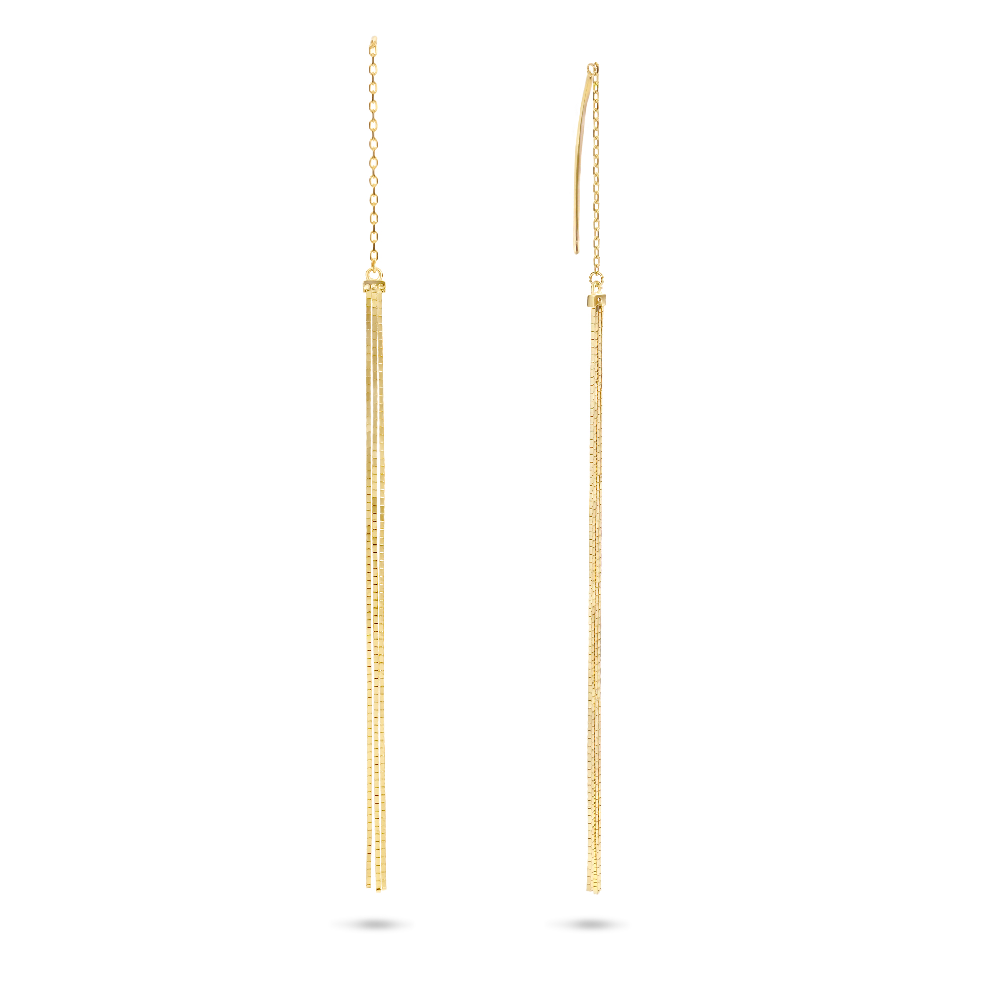 Geelgouden oorhangers E864