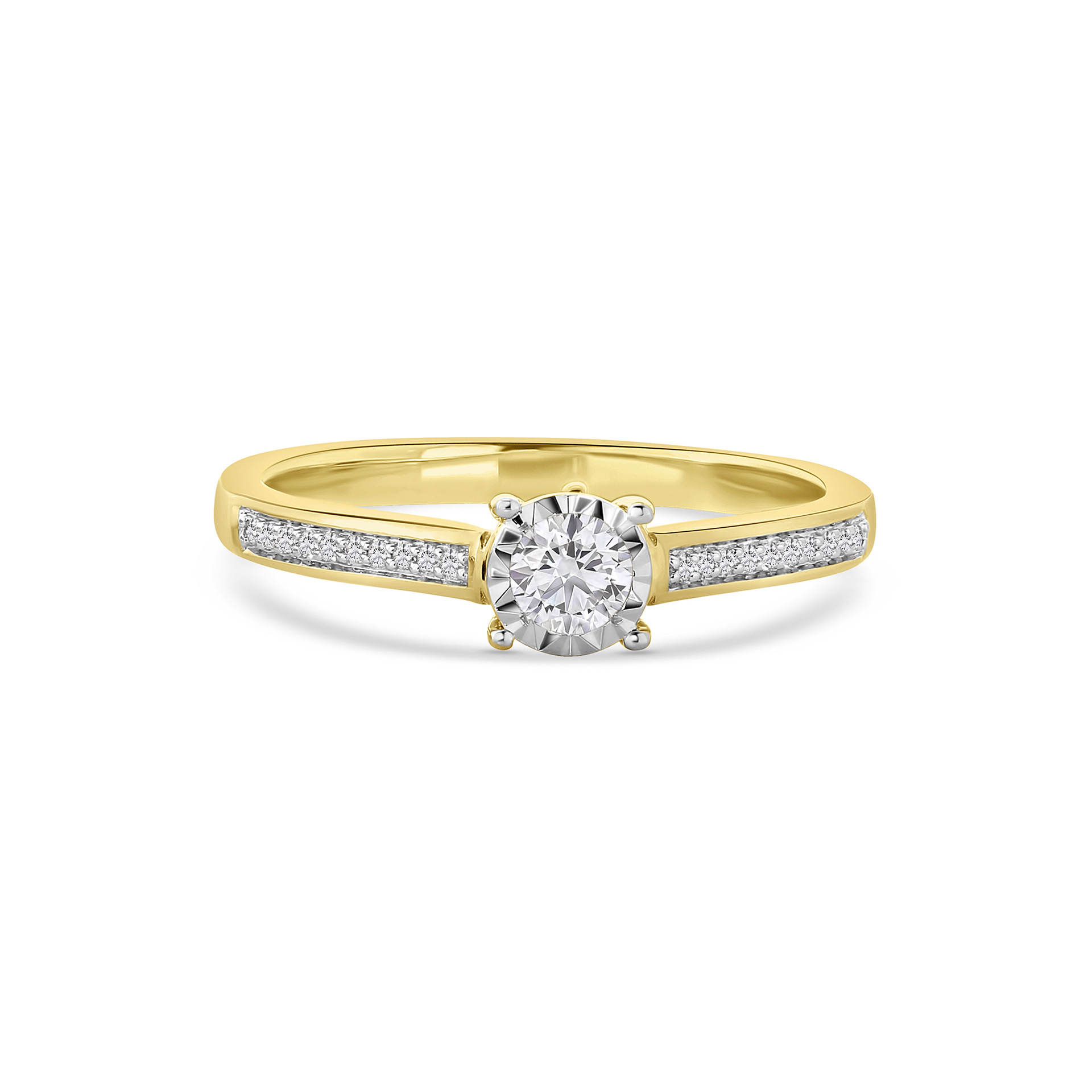 Geelgouden ring met lab grown diamanten R138-RG63781-CV-YW