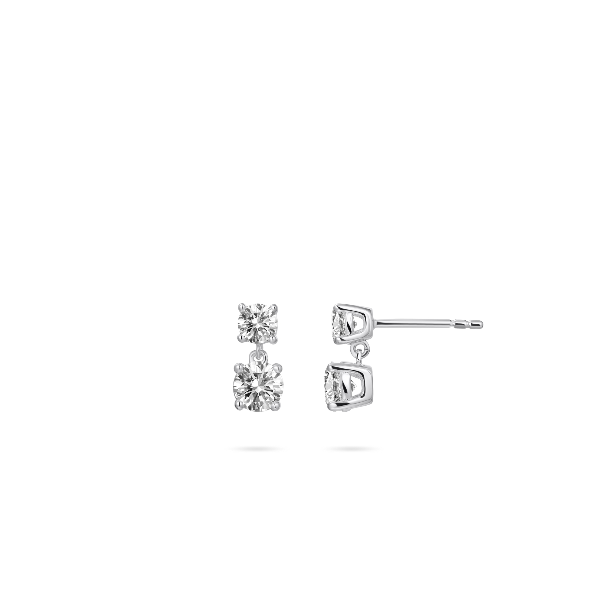 Oorknoppen sterling zilver met zirkonia - E1080