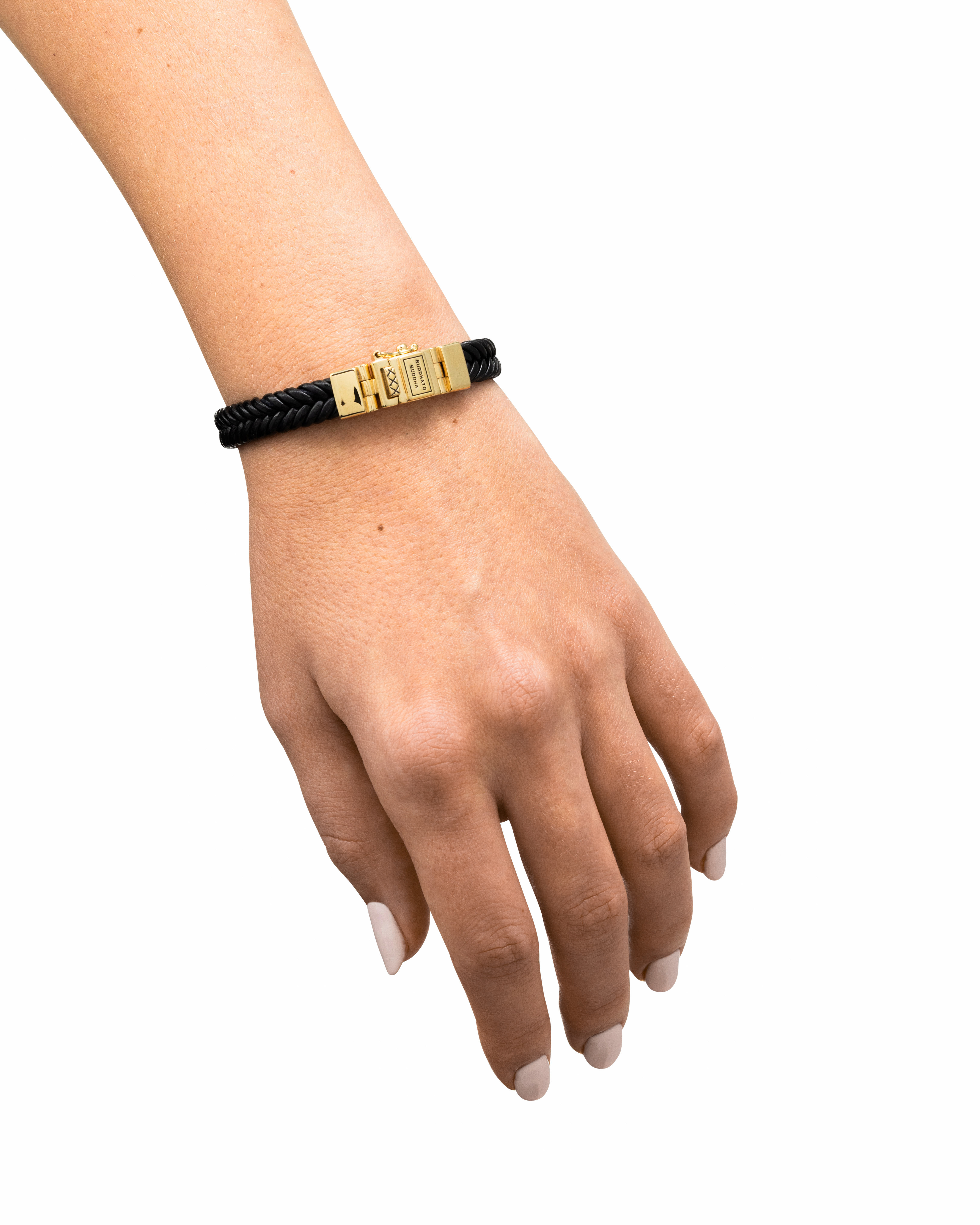 Armband Barbara Leather Black Gold Plated - 138BLGV