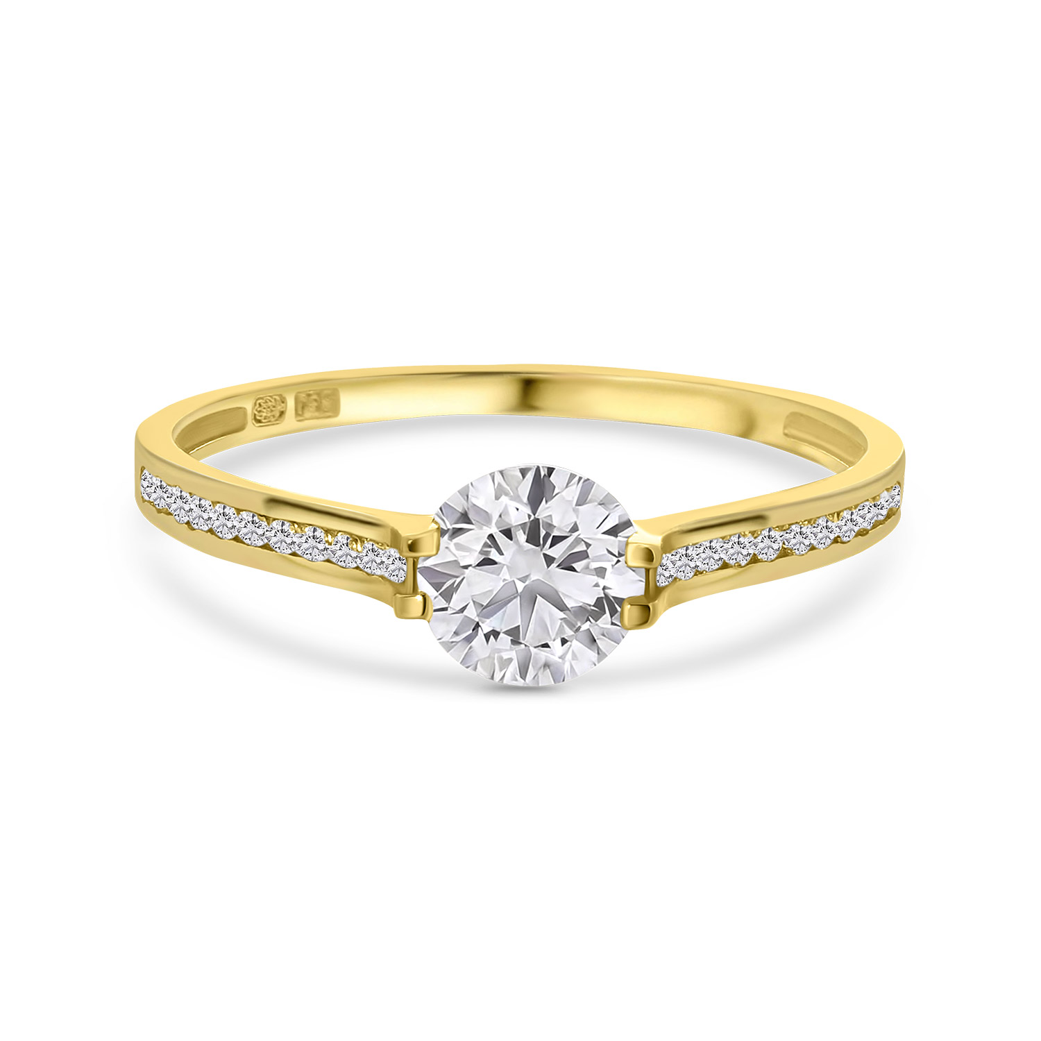 Geelgouden ring met zirkonia R122-I20-I14SZR200335-FCZ-Y