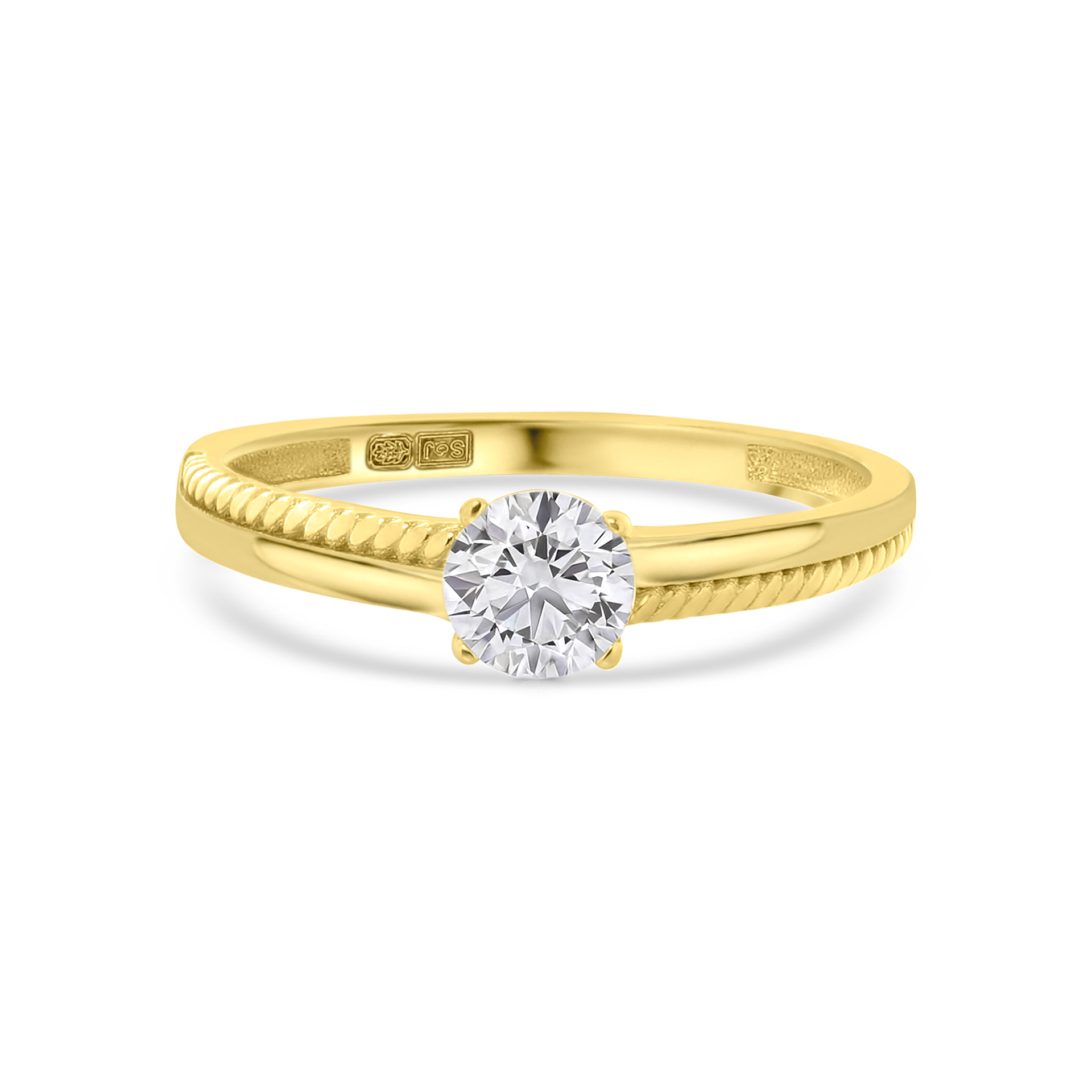 Geelgouden ring met zirkonia R122-I-0SZR0365-FCZ-Y