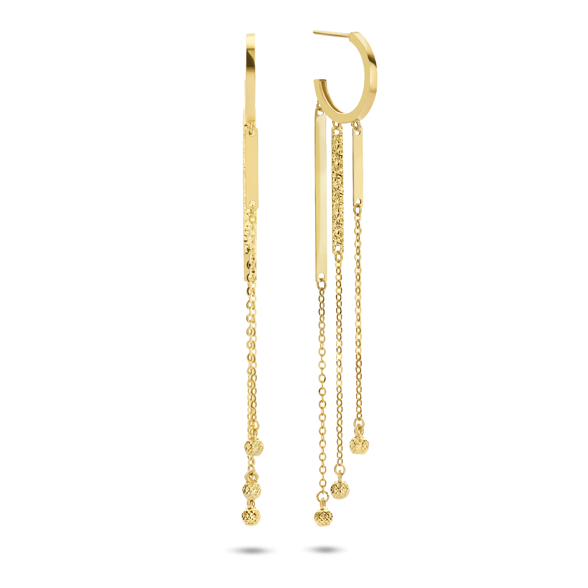 Geelgouden oorhangers E942