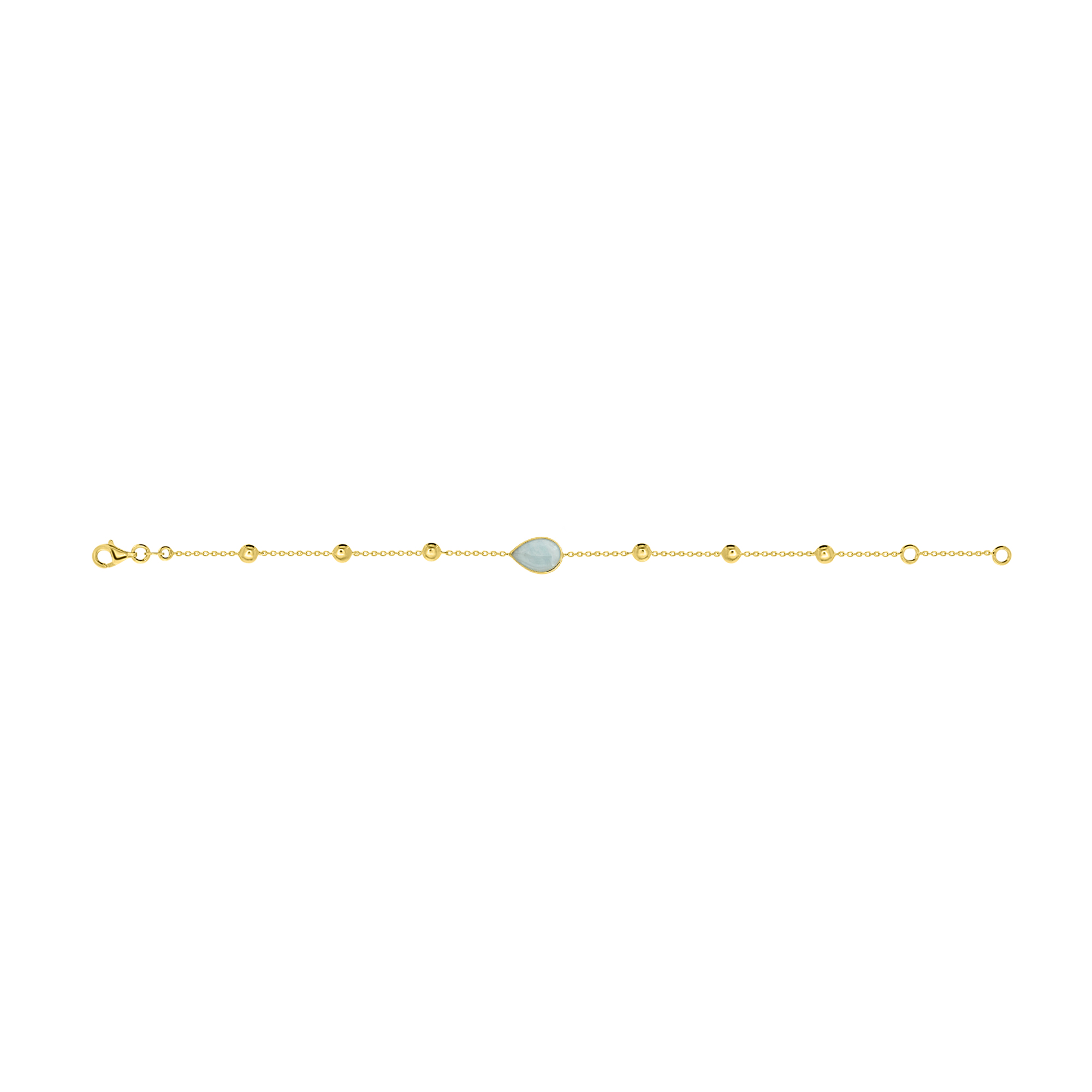 Geelgouden armband met aquamarijn FG882-352