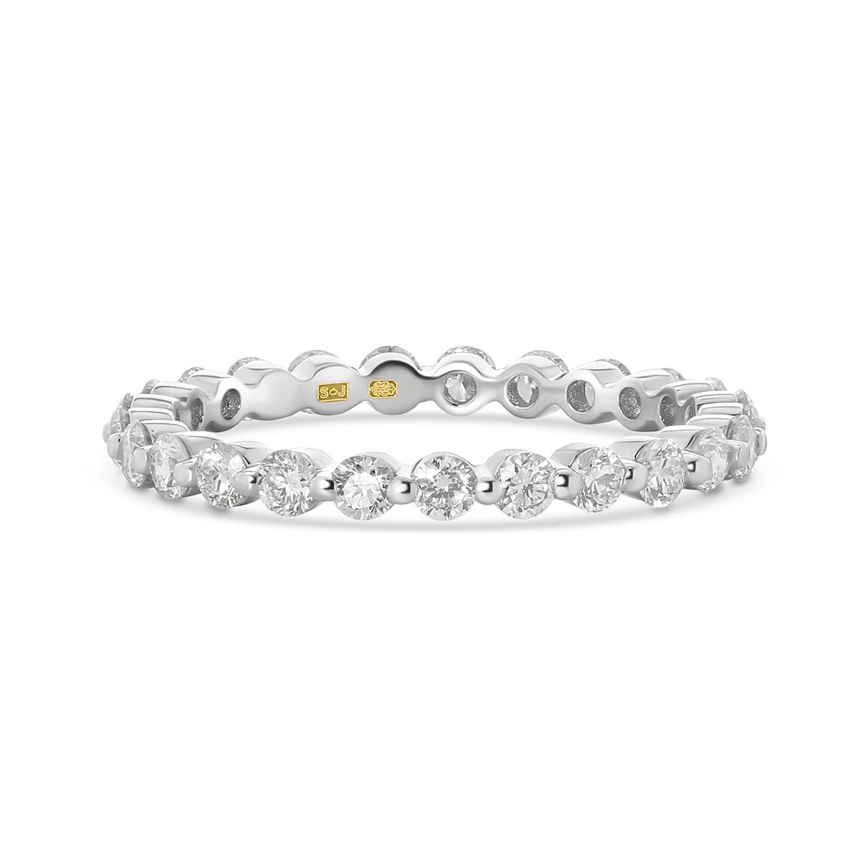 Witgouden eternity ring met lab grown diamanten R480-RDF7458-LG-W