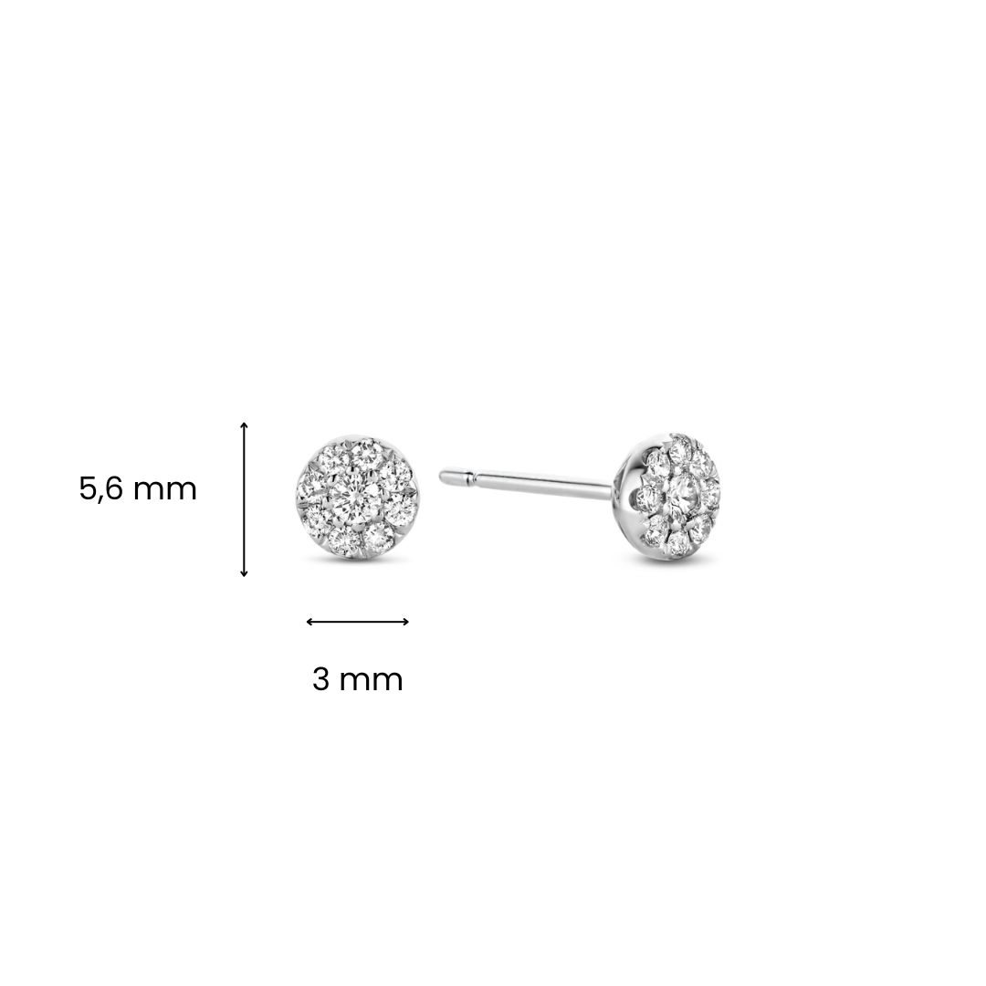 Witgouden oorknoppen met diamant E092-51860E005-W