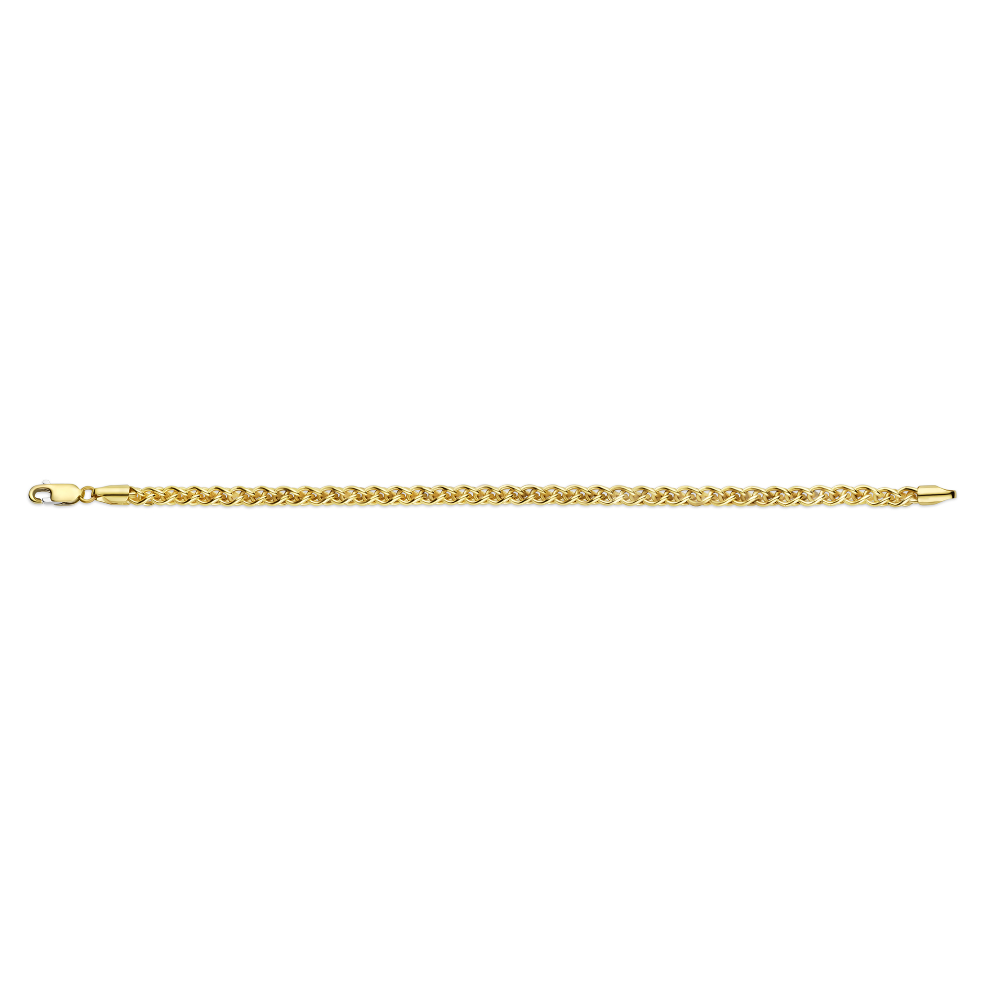 Schakelarmband van goud met zilveren kern 4 mm - 40-SPI04