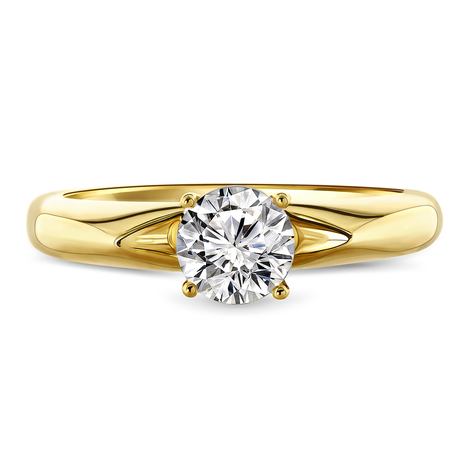 Geelgouden ring met zirkonia R03-59855-Z