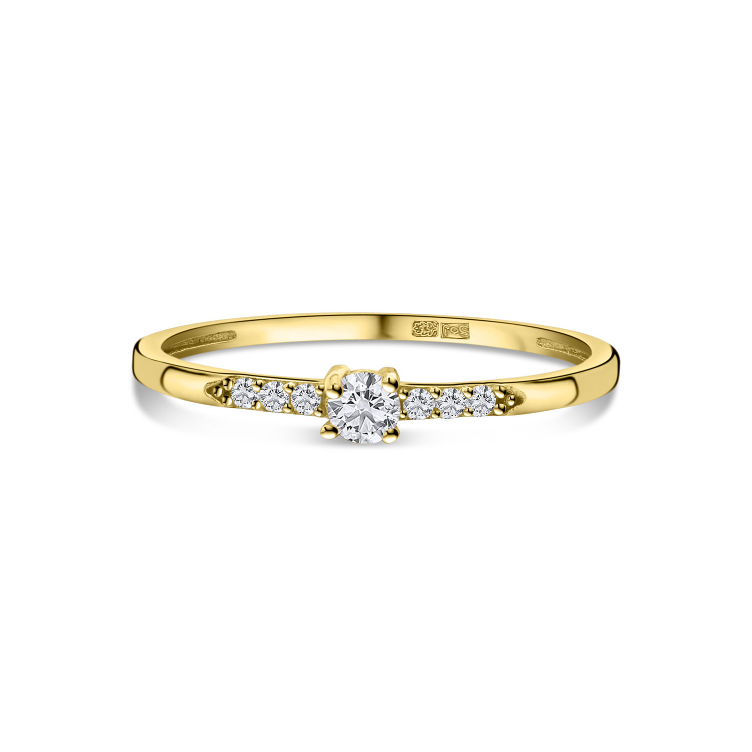 Geelgouden ring met zirkonia R122-X3-X3SZR0311-FCZ-Y