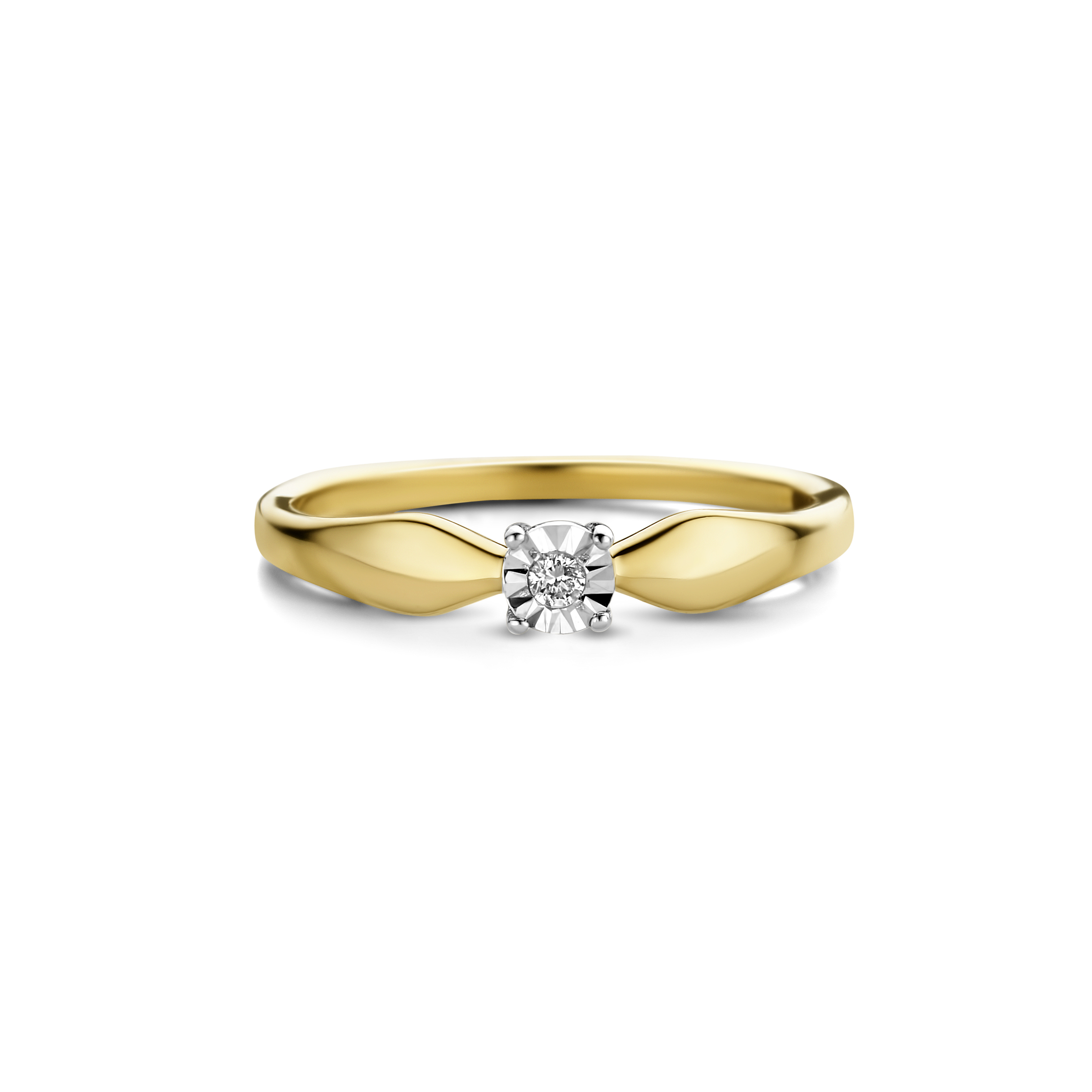 Gouden ring met diamant R480-34736-YW