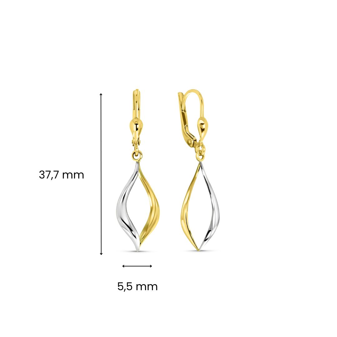 Bicolor oorhangers E122-XXNSE208297-YW