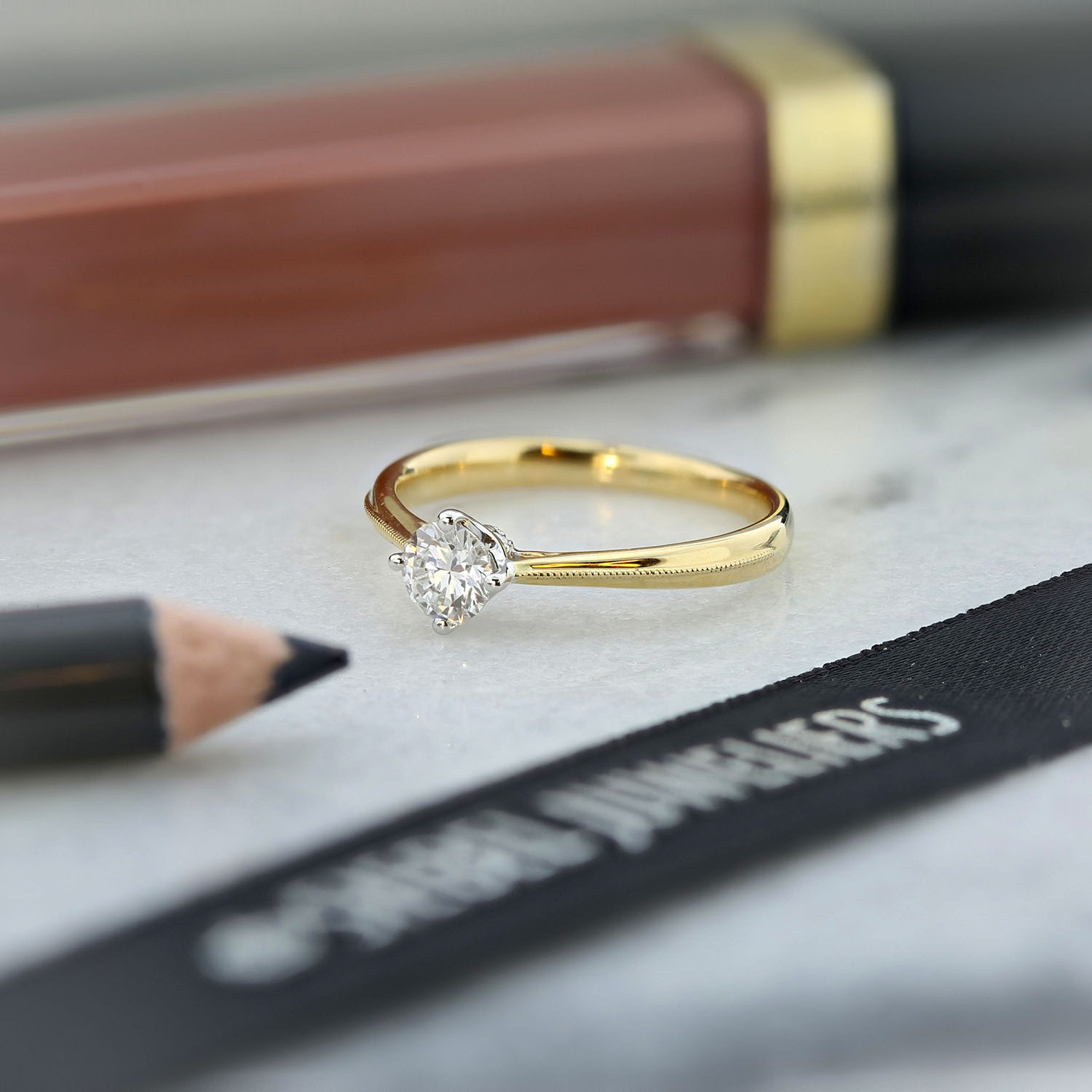 Geelgouden ring met lab grown diamant R092-81865R-LG-050-Y
