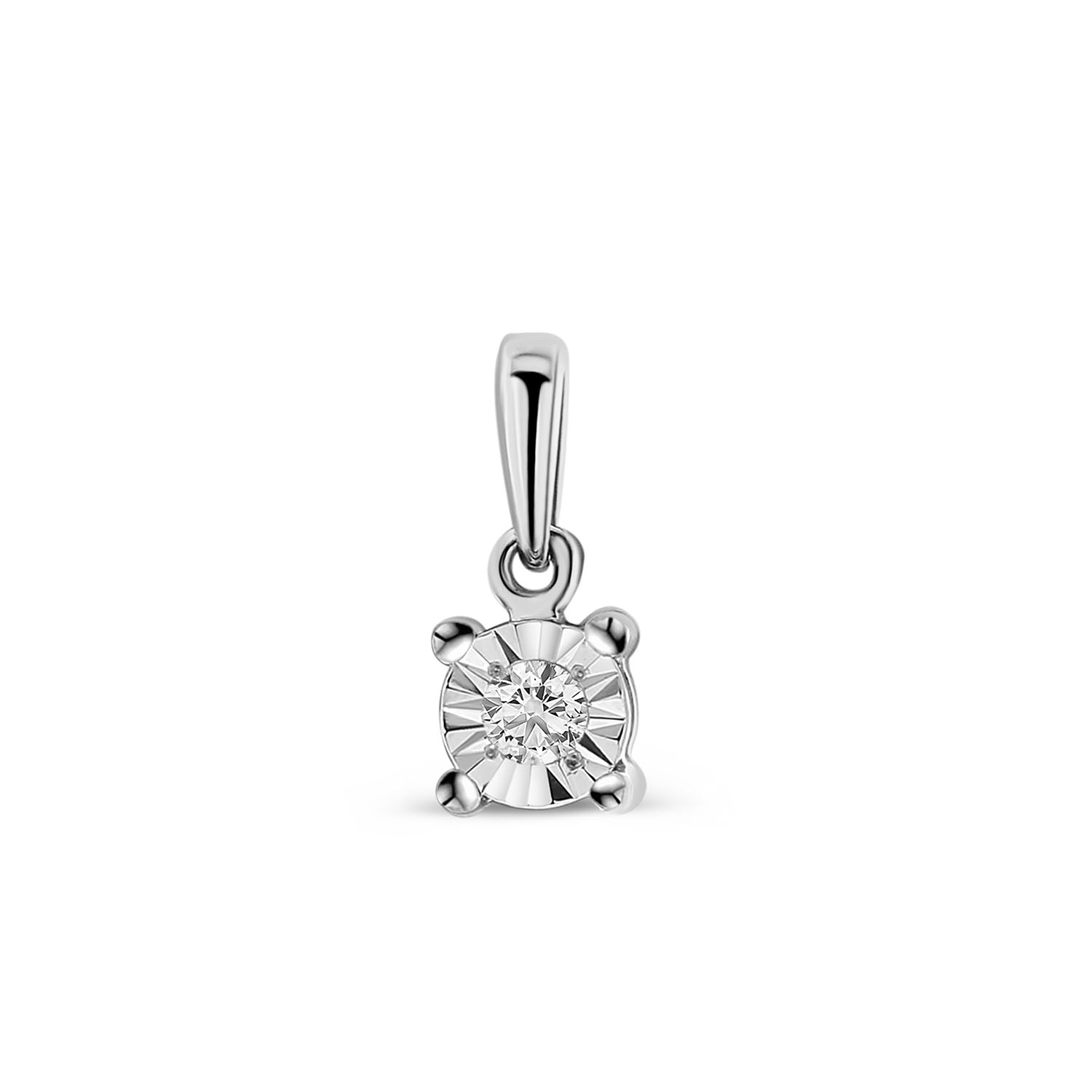 Witgouden hanger met diamant P766-PL33968-W