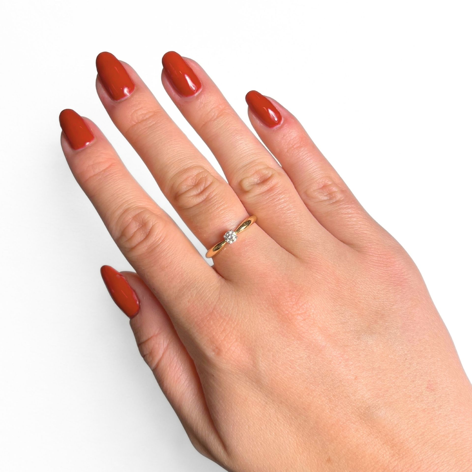 Geelgouden solitaire ring met diamant R137-SOL-Y095-020-G2-Y