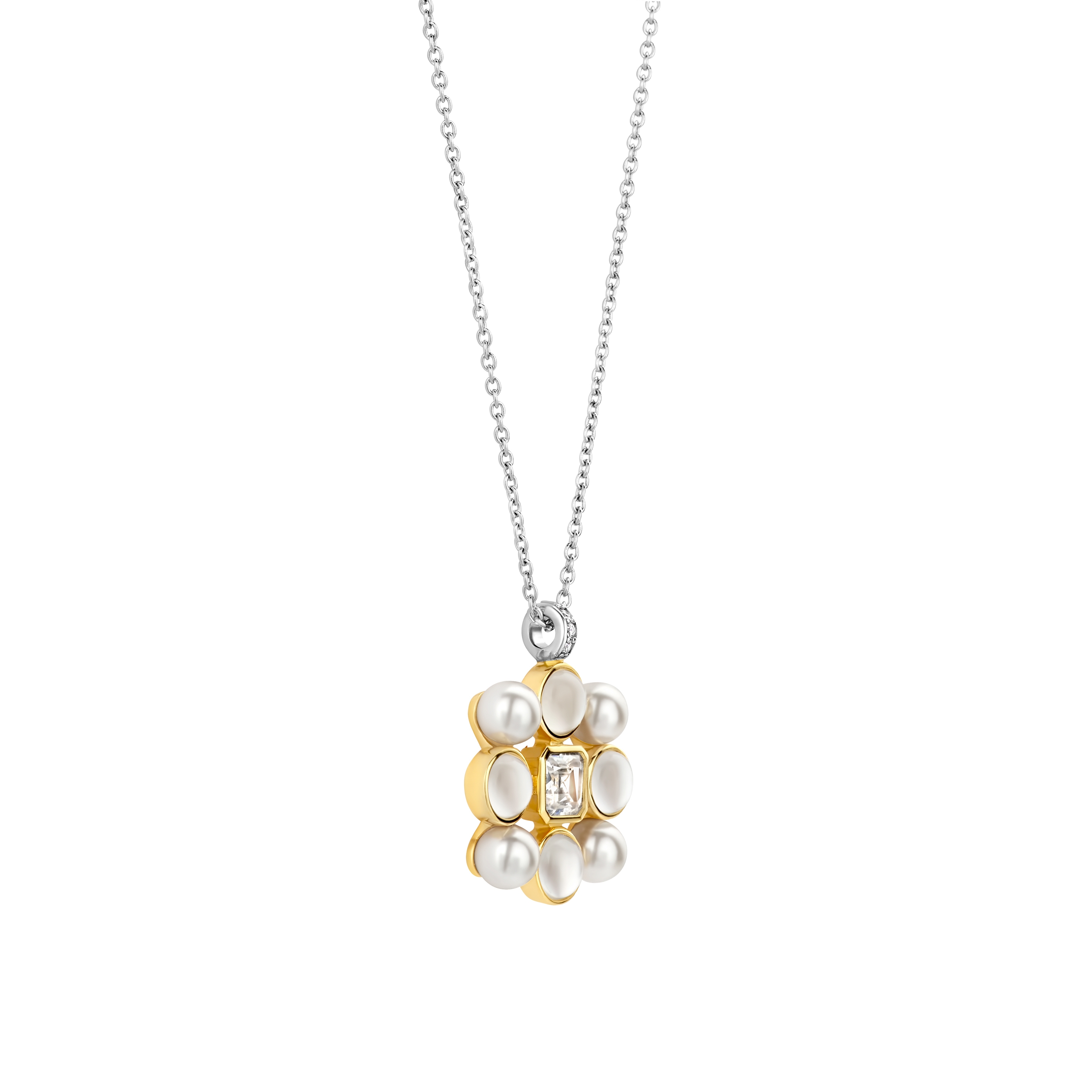Ketting van gold plated sterling zilver met hanger 34046YP