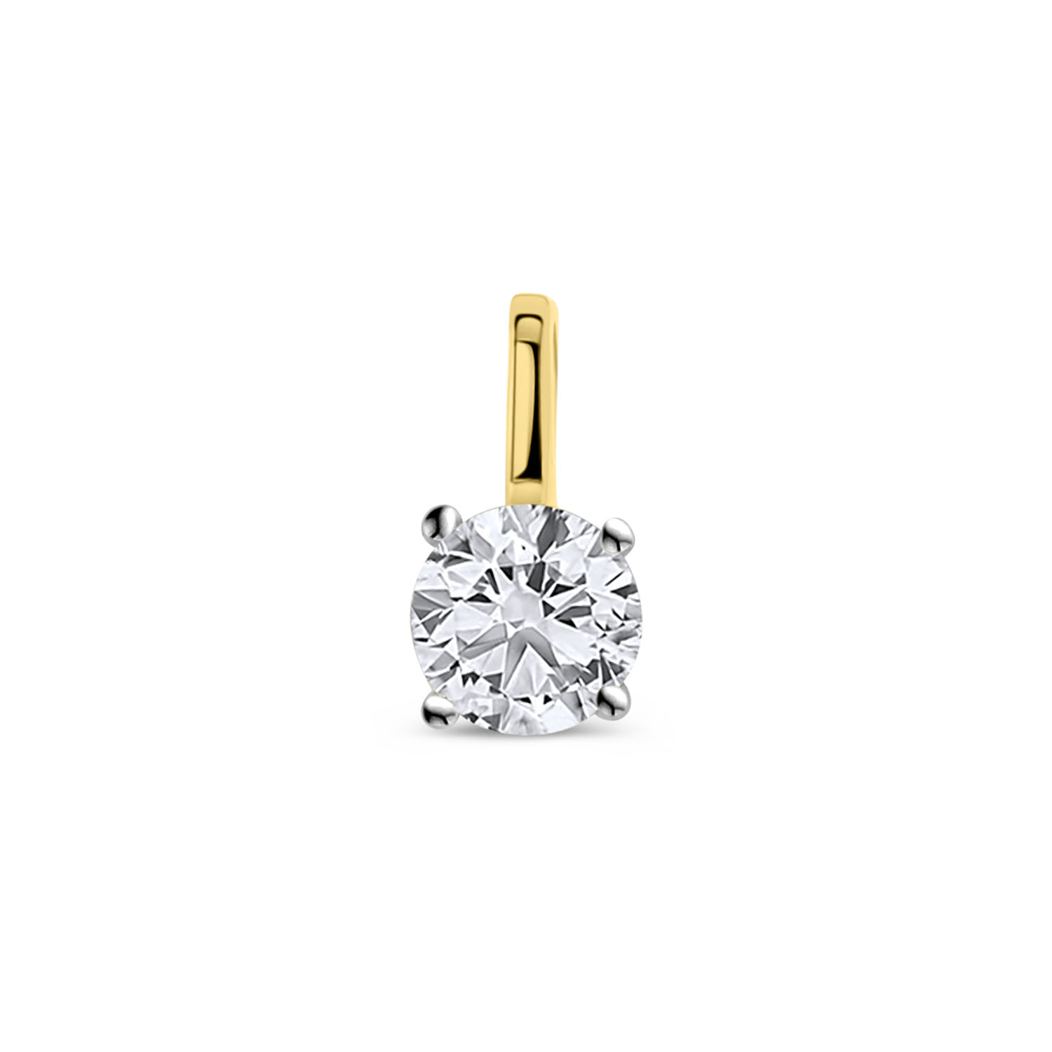 Geelgouden hanger met zirkonia P210-MIS1741-Y