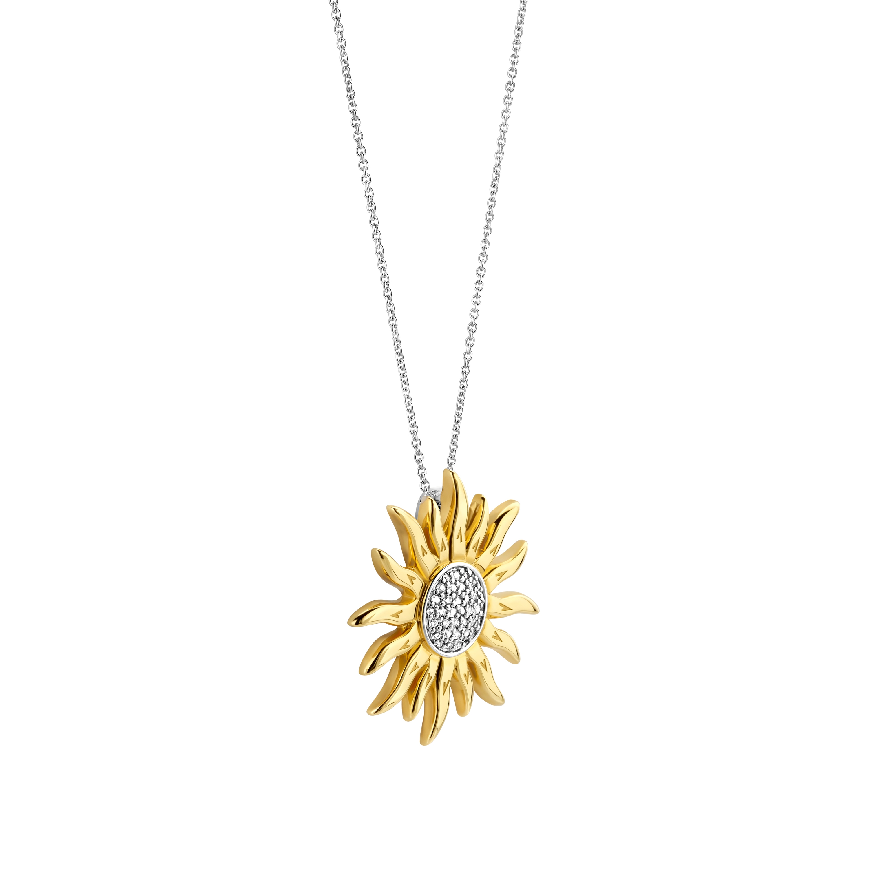 Ketting van gold plated  met hanger 6832ZY