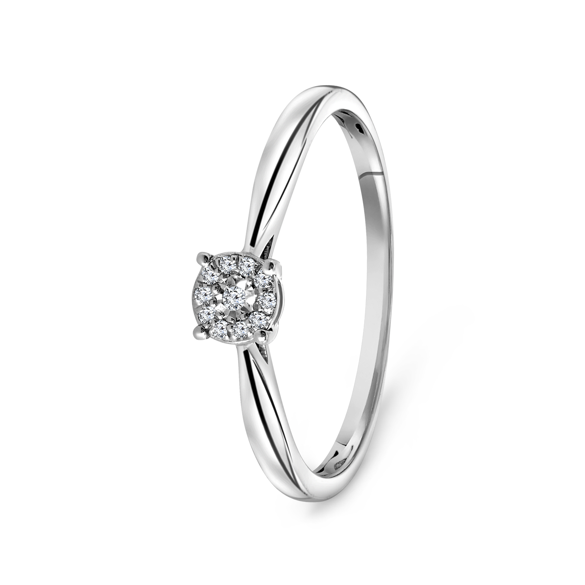 Witgouden ring met diamant 53536R053