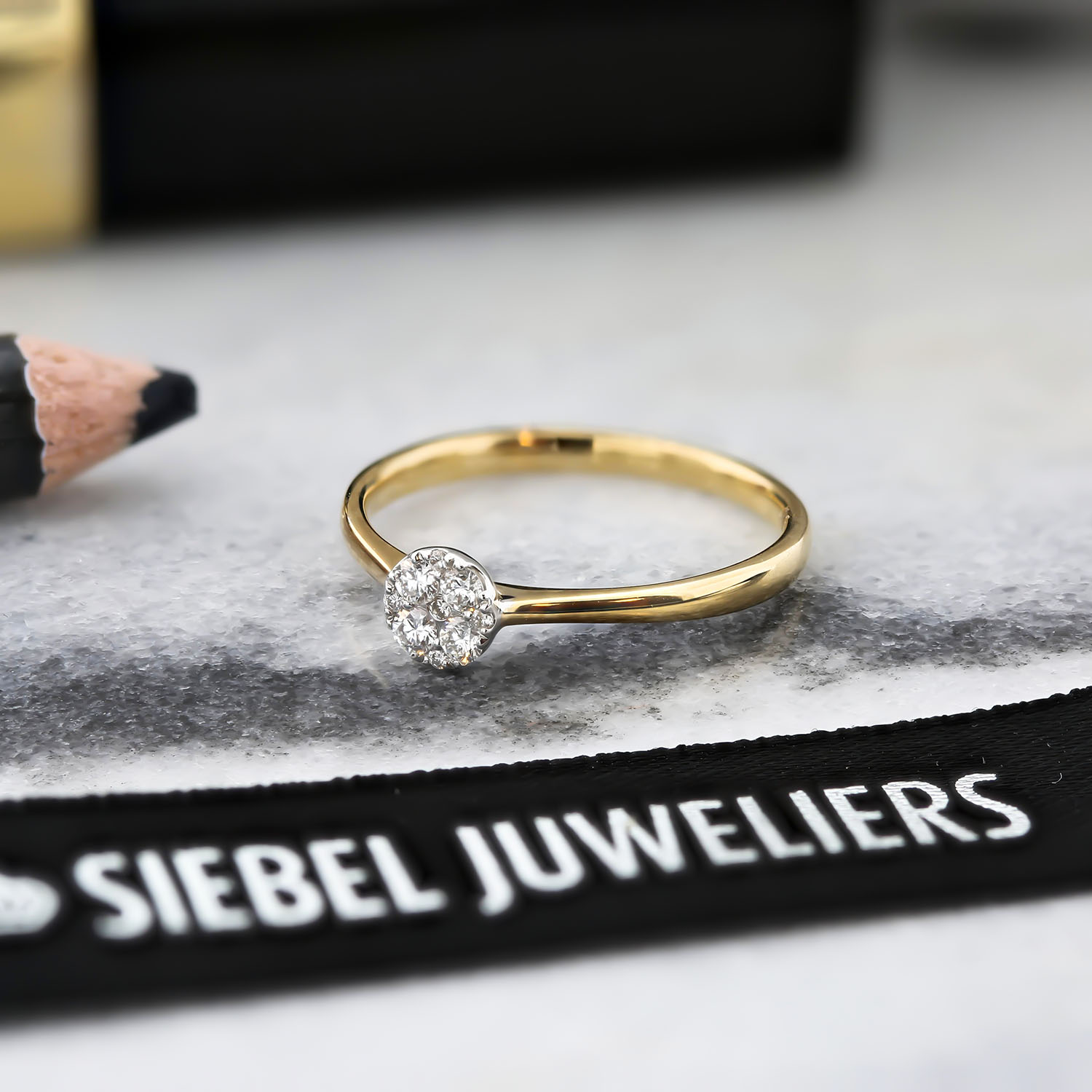 Geelgouden ring met diamanten R092-62564R008-YW