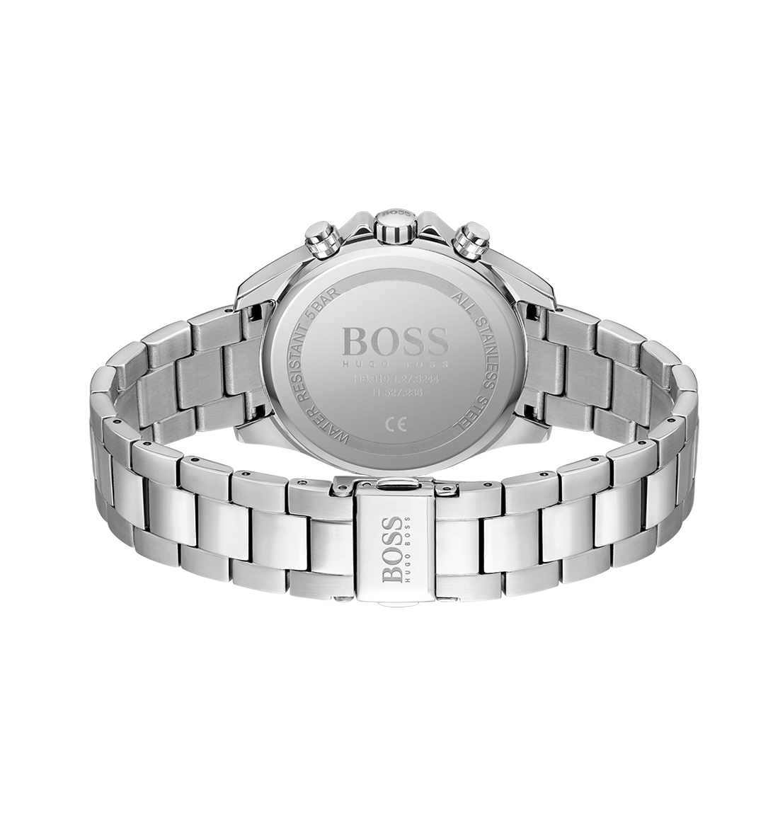 Zilverkleurig stalen dameshorloge met tachymeter Novia HB1502616