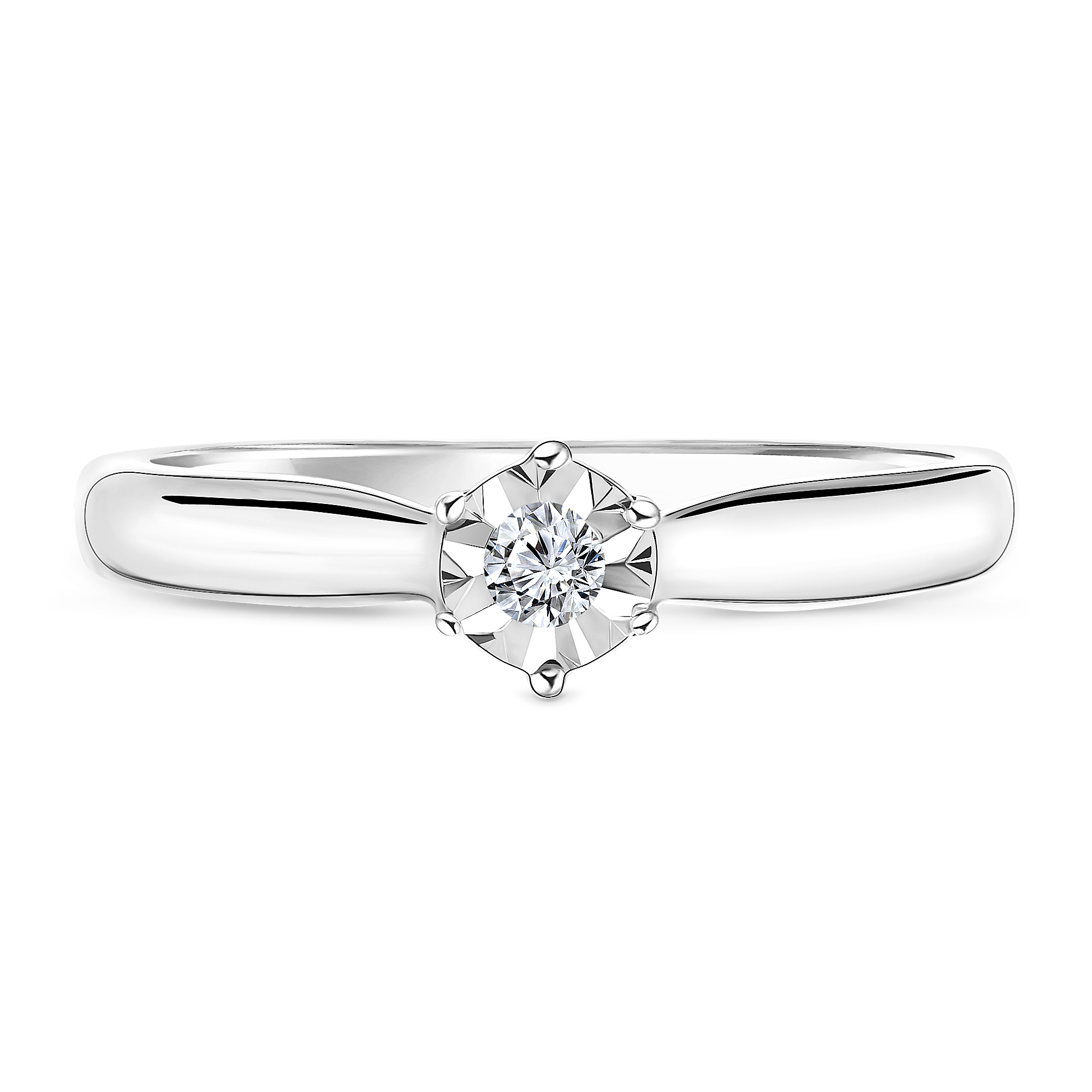 Witgouden ring met diamant SOL-W611-010-G2