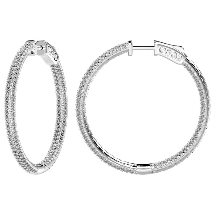 Sterling Zilveren oorringen met zirkonia MJ1376-1CE