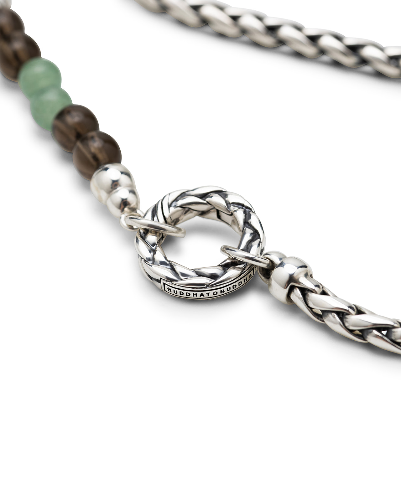Ketting Spirit Bead Aventurine Smokey Quartz Silver - 177AV
