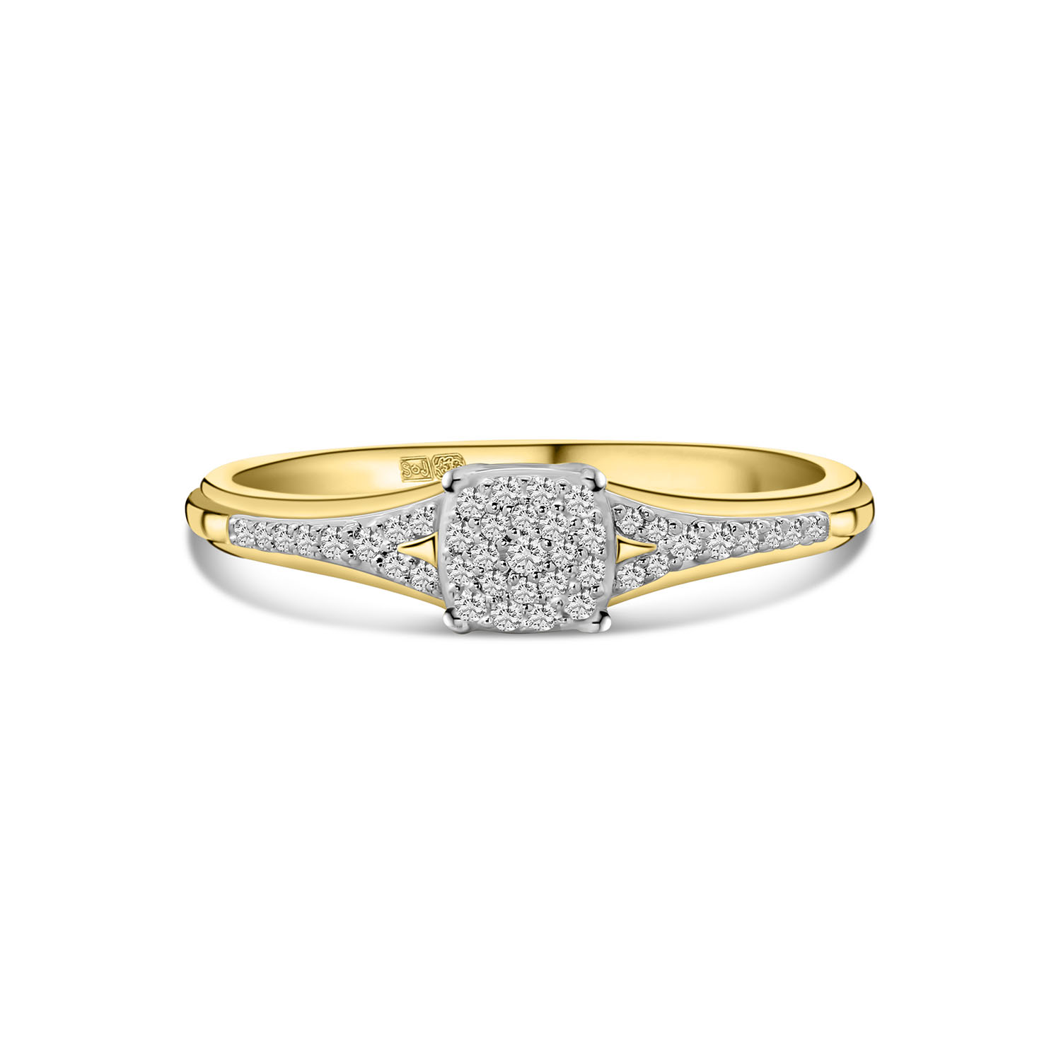 Geelgouden diamanten ring R138-RG84408-Y