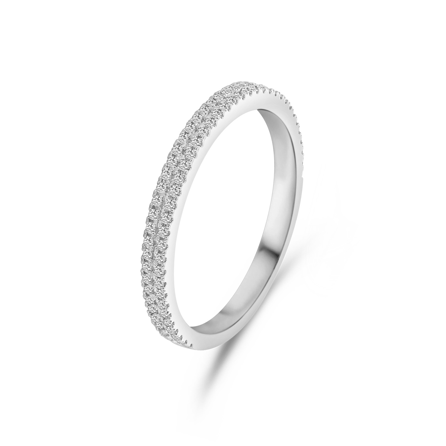 Witgouden aanschuifring met diamanten R480-RTX02270-W
