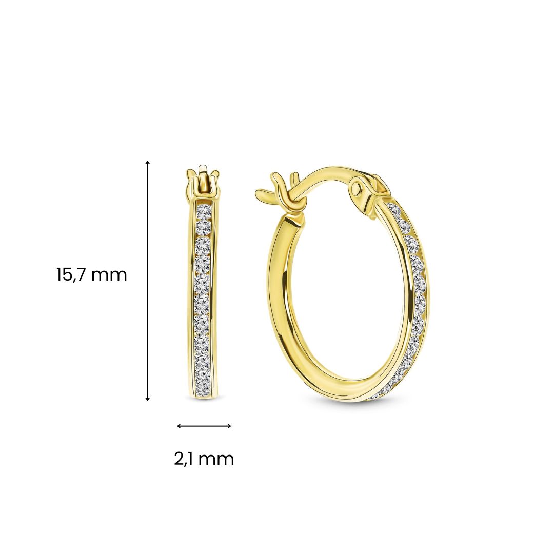 Geelgouden oorringen E173-19375402-Y