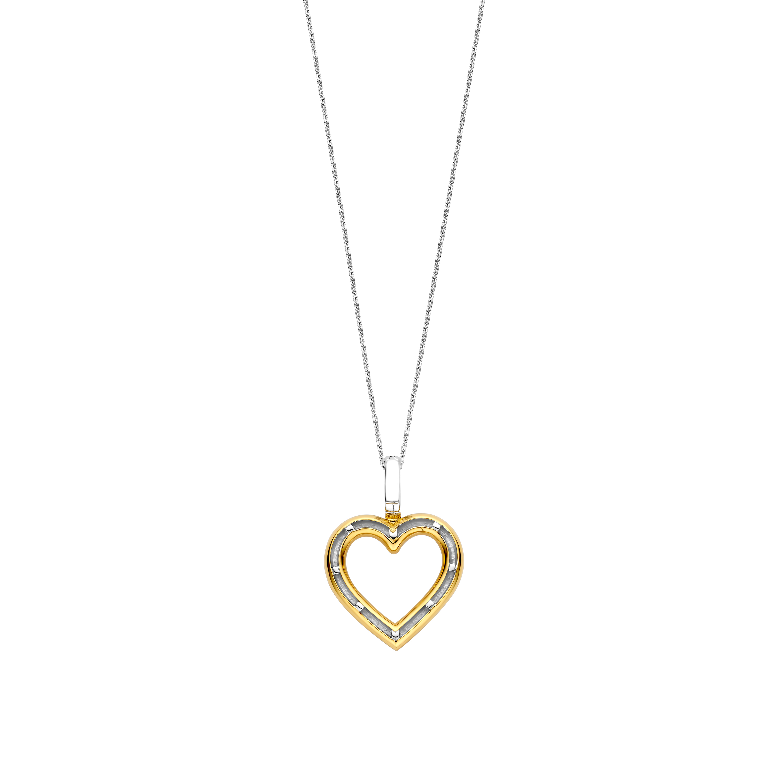 Ketting met gold plated Hart hanger - 6858ZY
